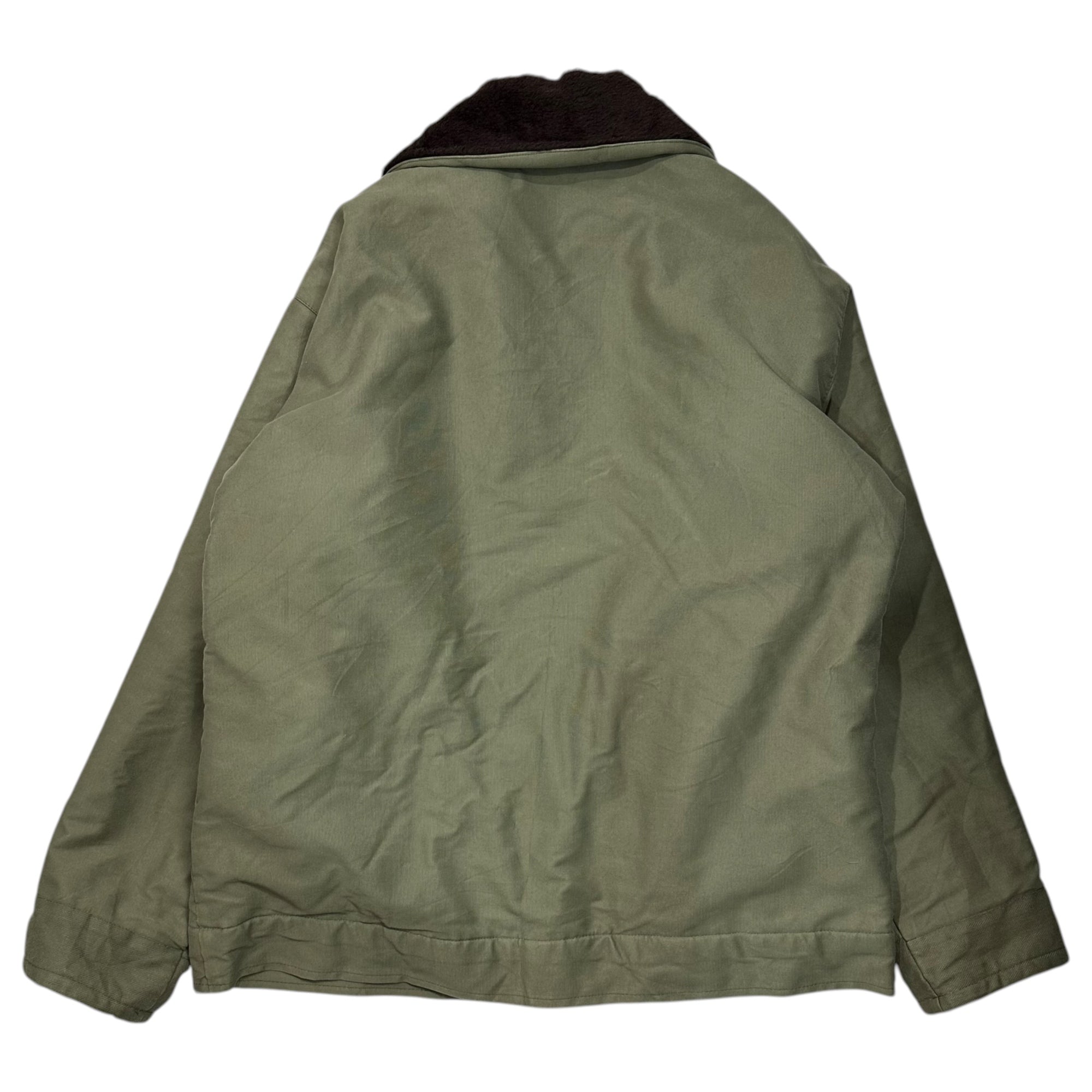 Marine nationale(フランス海軍) 60’s~70's N-1 COULANGE MAYENNE デッキ ジャケット G(L~XL程度) カーキ マリーンナショナル ミリタリー ヴィンテージ