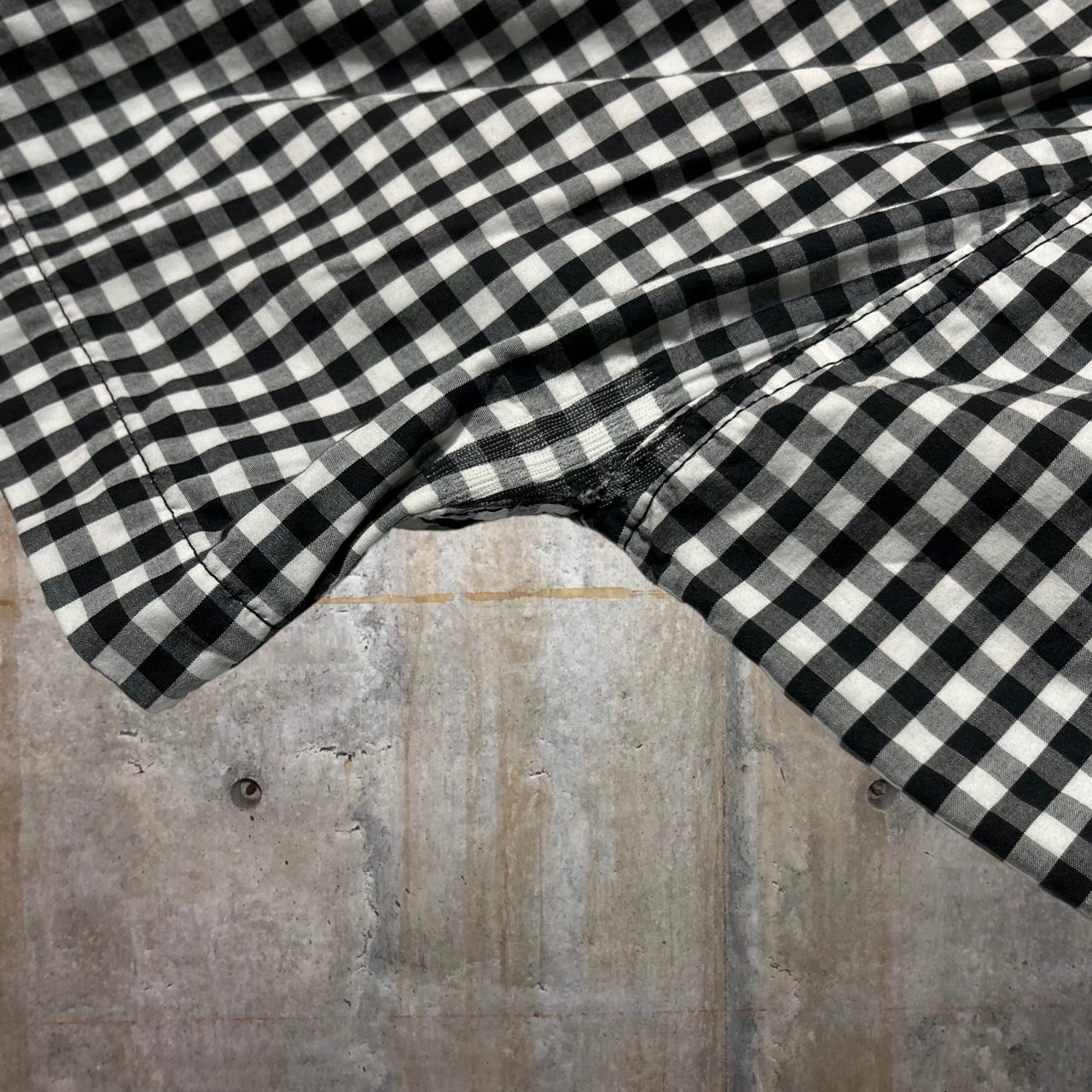 BLACK COMME des GARCONS(ブラックコムデギャルソン) 08SSギンガムチェックサルエルショーツ 1C-P019 XS ブラック AD2008