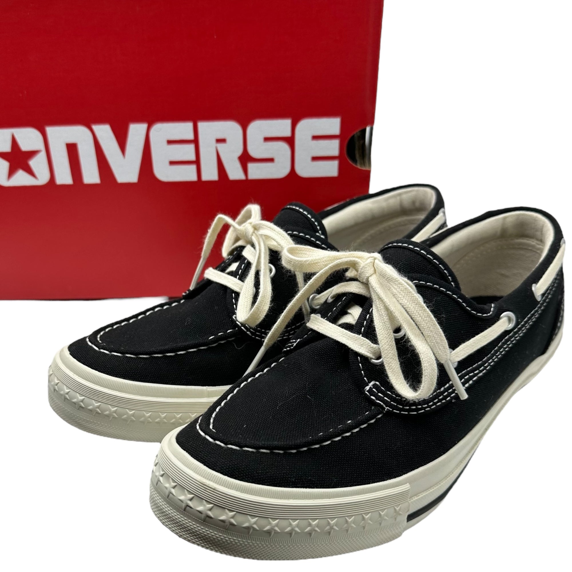 CONVERSE(コンバース) 24SS ONE STAR HS D NX キャンバス デッキ シューズ ローカット スニーカー 1SE099 26cm ブラック×ホワイト 箱付