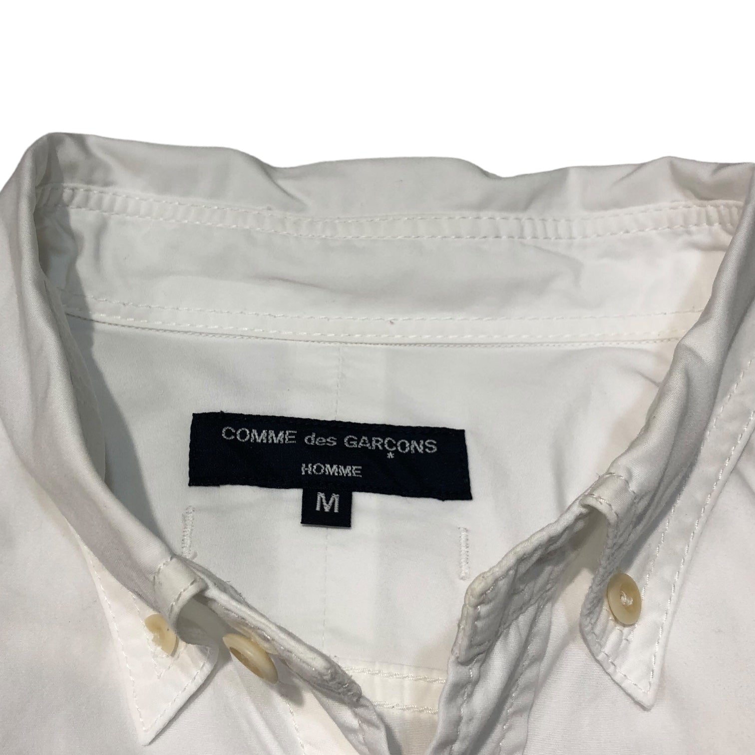 COMME des GARCONS HOMME(コムデギャルソンオム) button down shirt ボタンダウンシャツ M ホワイト