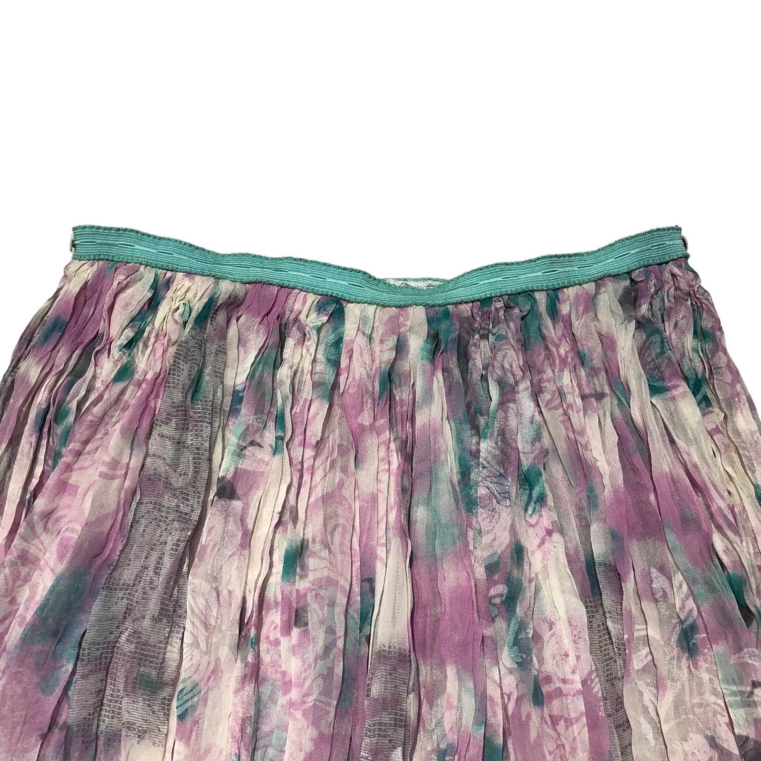 TSUMORI CHISATO(ツモリチサト) シフォンフラワープリントシルクプリーツスカート TC31-FG123 2(Mサイズ程度) パープル シルク100%