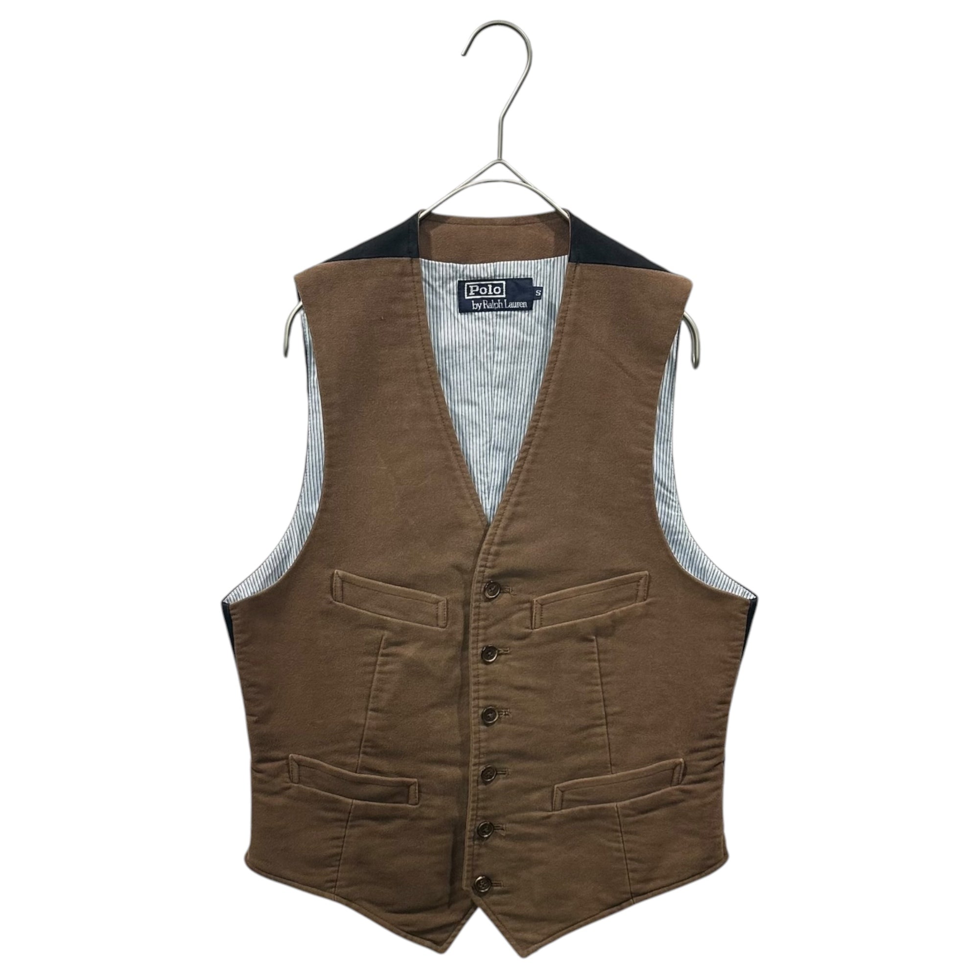 POLO RALPH LAUREN(ポロラルフローレン) Cotton Vest コットン ジレ S ブラウン ベスト