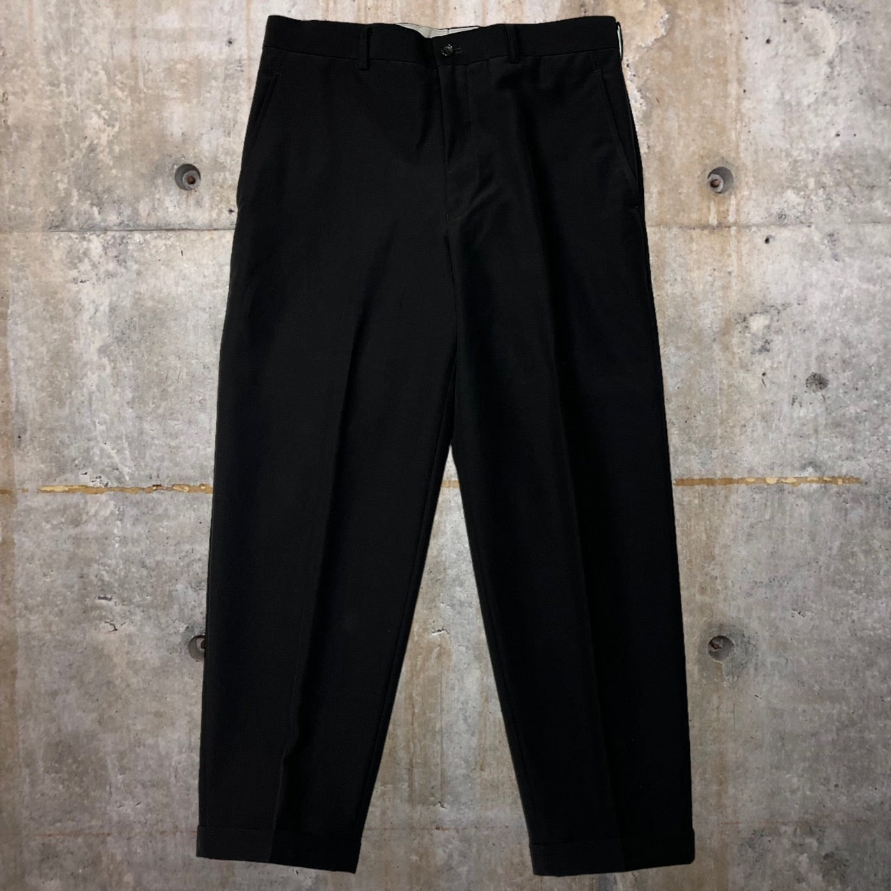 COMME des GARCONS HOMME PLUS(コムデギャルソンオムプリュス) 90's tapered slacks/テーパードスラックス PP-10031M M ブラック AD1999 モヘヤ混