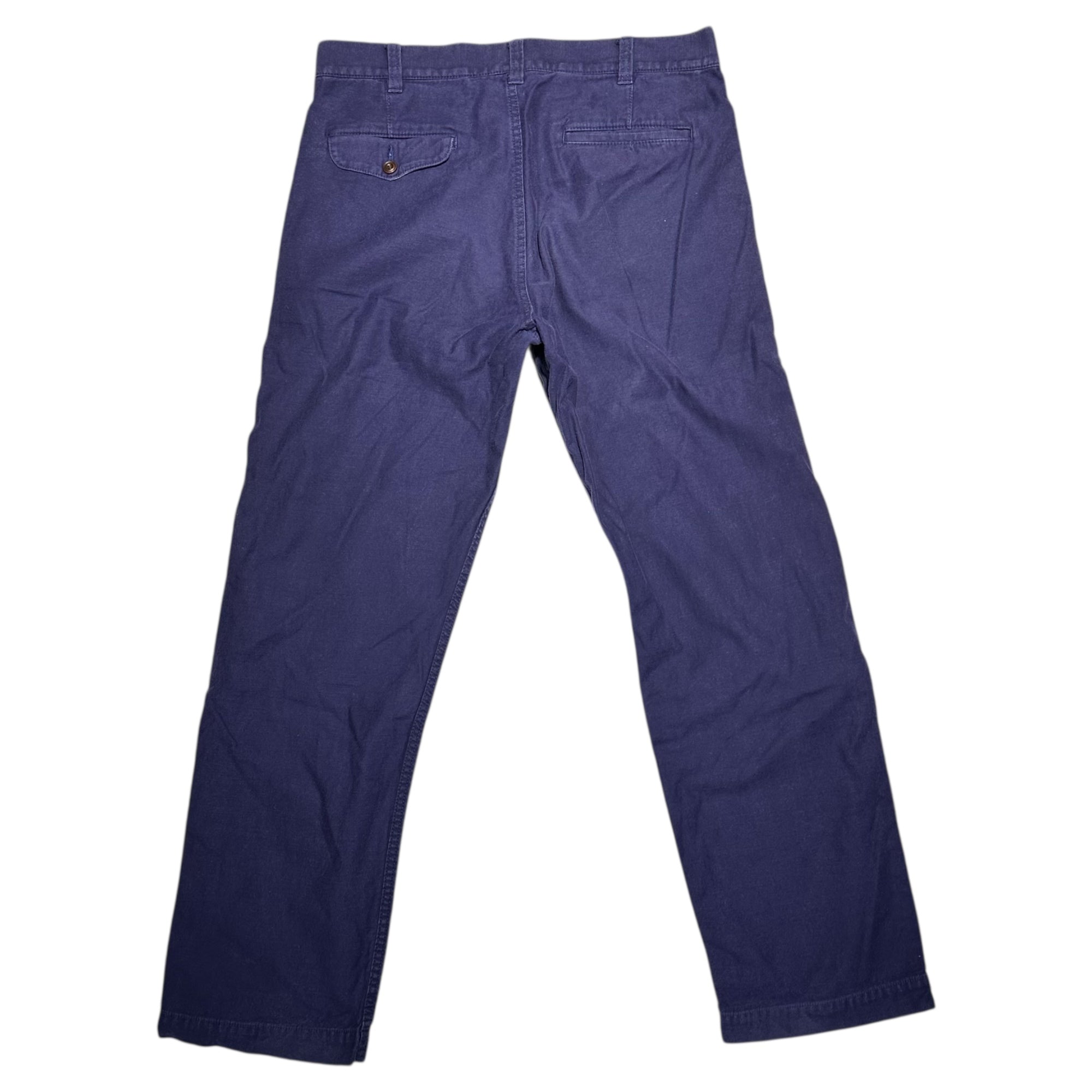 COMME des GARCONS HOMME(コムデギャルソンオム) 14AW Cotton Straight Pants コットン ストレート パンツ HN-P028 M ネイビー