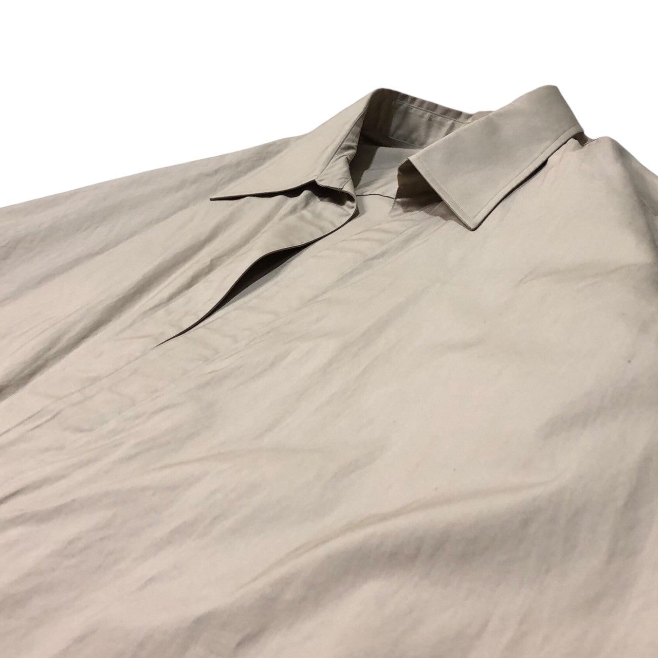 UNUSED(アンユーズド) 19SS PULLOVER SHIRT プルオーバー シャツ スキッパー US1534 SIZE 2(M) ベージュ 参考定価30,000円+税