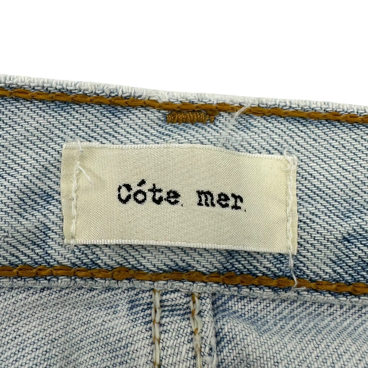 COTE MER(コートメール) Zip hem Remake Damaged denim pants 裾ジップ リメイク ダメージ 加工 デニム パンツ 表記無(実寸W29) ライトインディゴ
