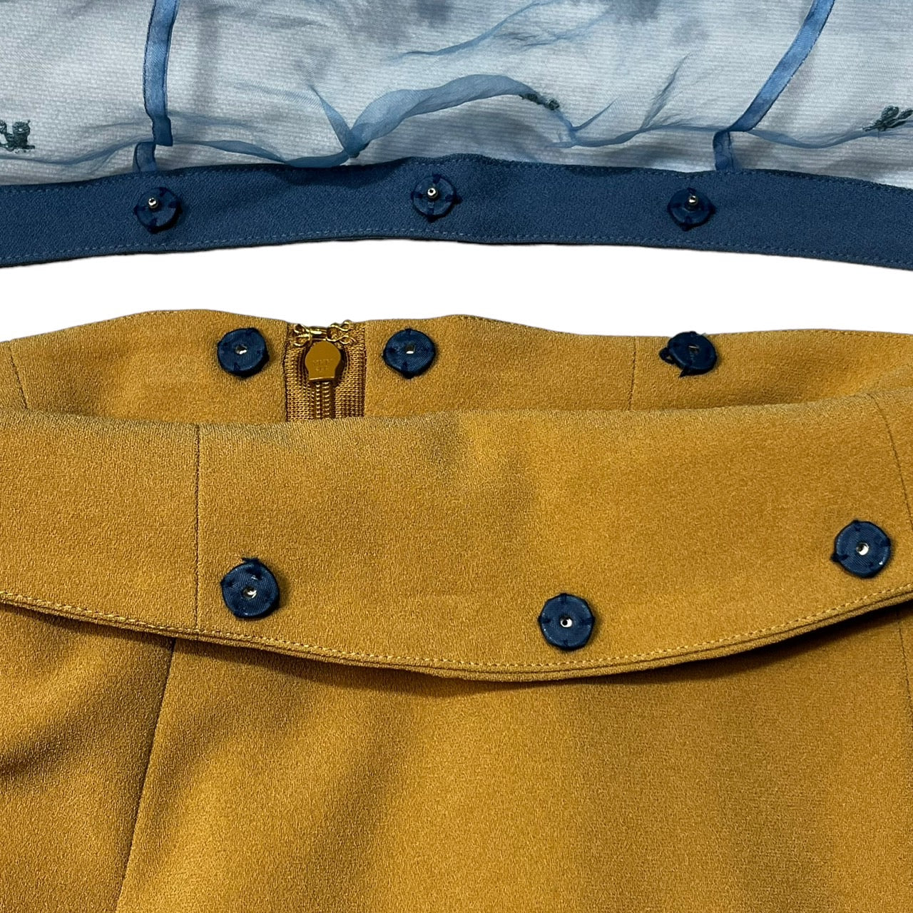 mame kurogouchi(マメクロゴウチ) 18SS LacePeplum Skirt フラワー シルク レース ロング タイト スカート MM18SS-SK001 1(S程度) ブラウン