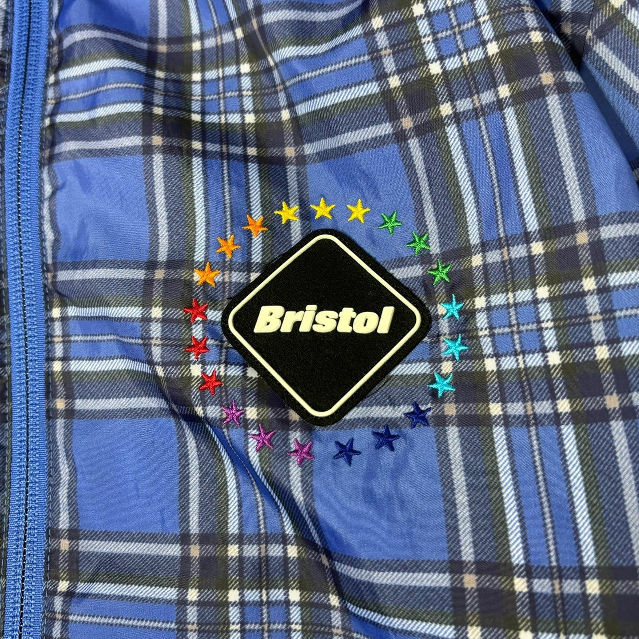 F.C.Real Bristol FCRB(エフシーレアルブリストル) Plaid Zip-Up Hoodie & Shorts Setup チェック柄 ジップアップ パーカー & ショーツ セットアップ S ブルー