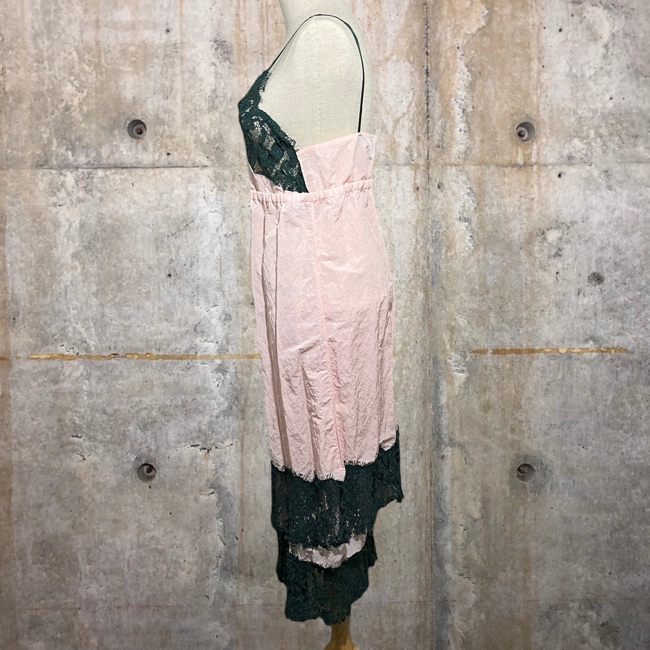 MM6(エムエムシックス) レースシワ加工キャミソールレイヤードセットアップ S32CT0875/S32MA0254 36(Sサイズ程度) ピンク