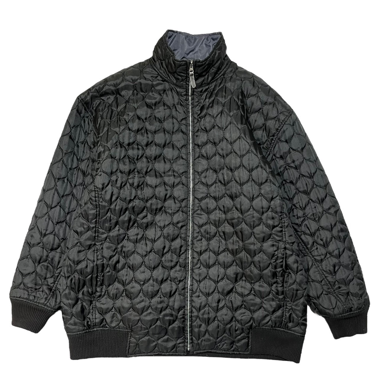 Karl Kani(カールカナイ) 90'sロゴ刺繍スーパーオーバーキルティングジャケット XL ブラック