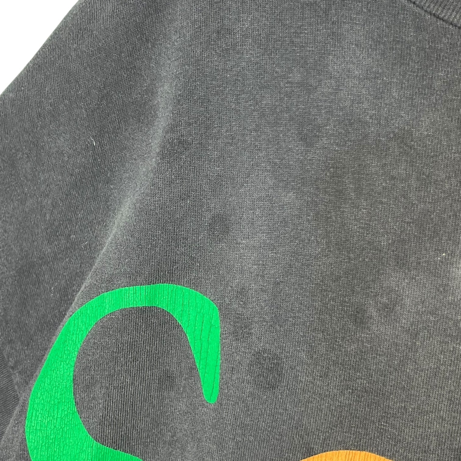 SAINT MICHAEL(セントマイケル) 24SS SS TEE COLORFUL SAINT ヴィンテージ 加工 ロゴ Tシャツ SM-YS8-0000-001 XL ブラック