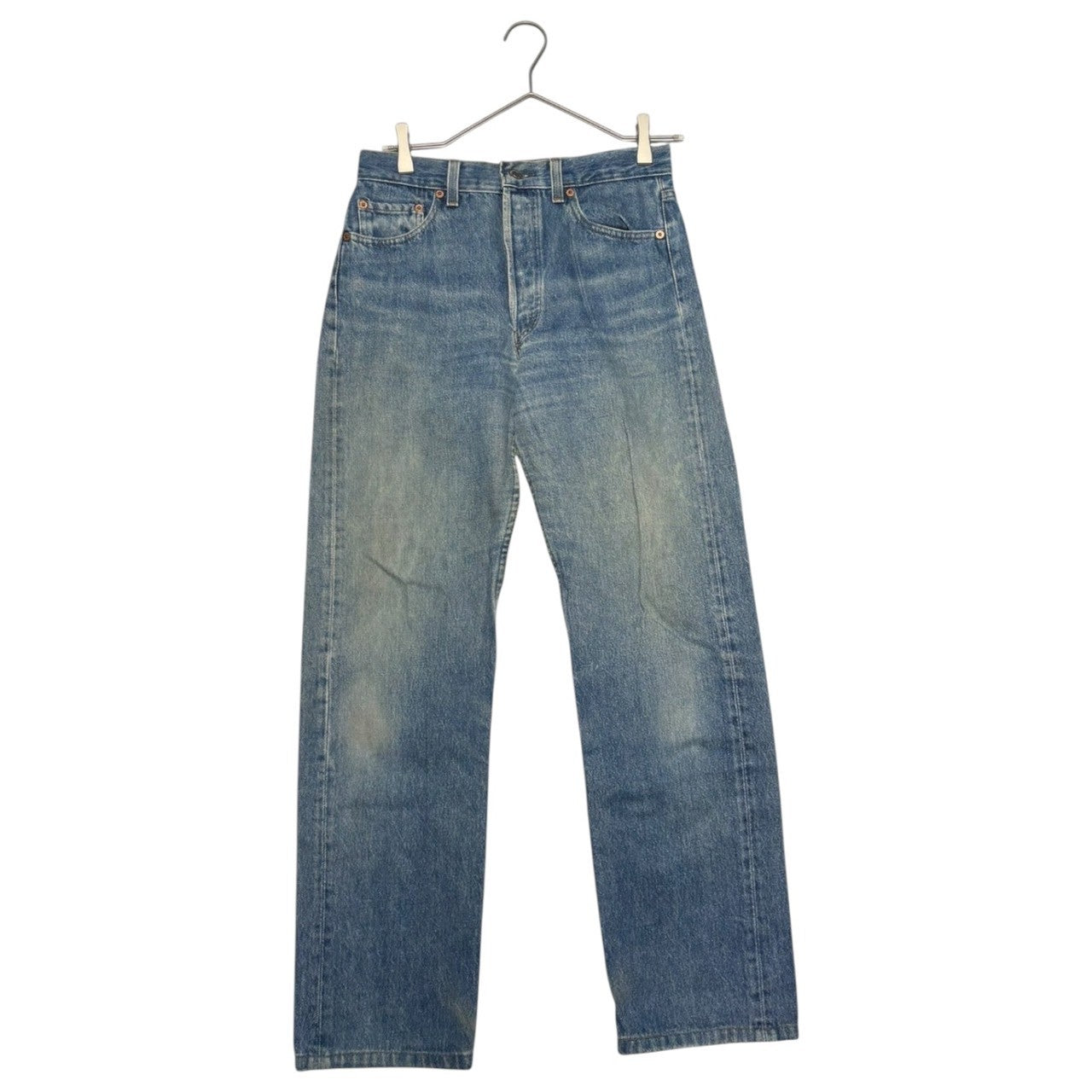 Levi's(リーバイス) 90's 501 Valencia Factory 555 Vintage denim pants バレンシア工場 ヴィンテージ ストレート デニム パンツ 501-5900 W30 L36 インディゴ USA製 90年代 裏ボタン555