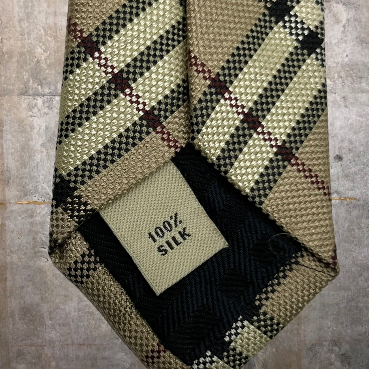 BURBERRY LONDON(バーバリーロンドン) ノヴァチェックシルクネクタイ ベージュ タータンチェック シルク100% イタリア製