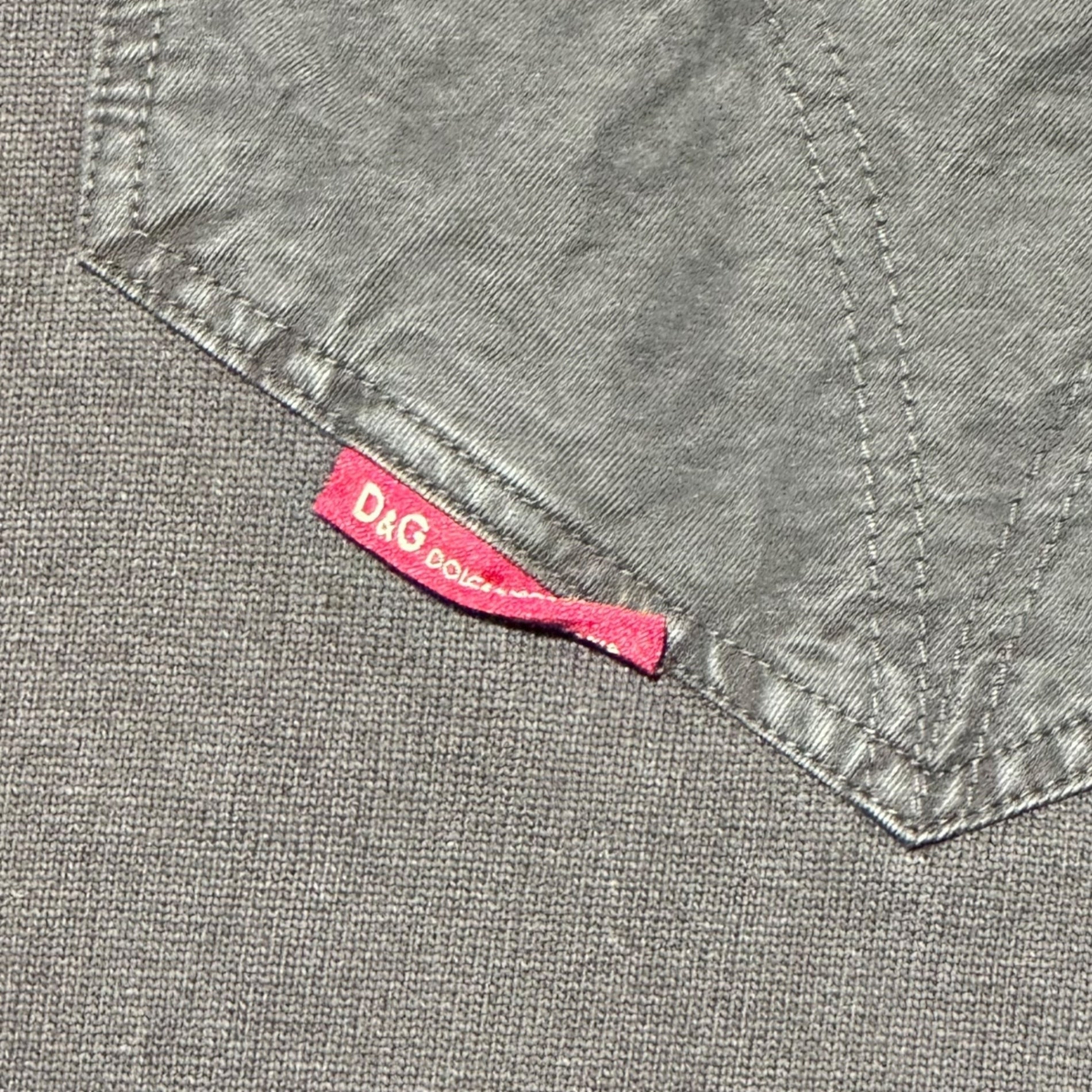 D&G(ディー&ジードルガバドルチェ&ガッバーナ) 00's Different Material Hooded L/S Cut and Sew 異素材切替 フーデッド L/S カットソー L ブラウン Y2K