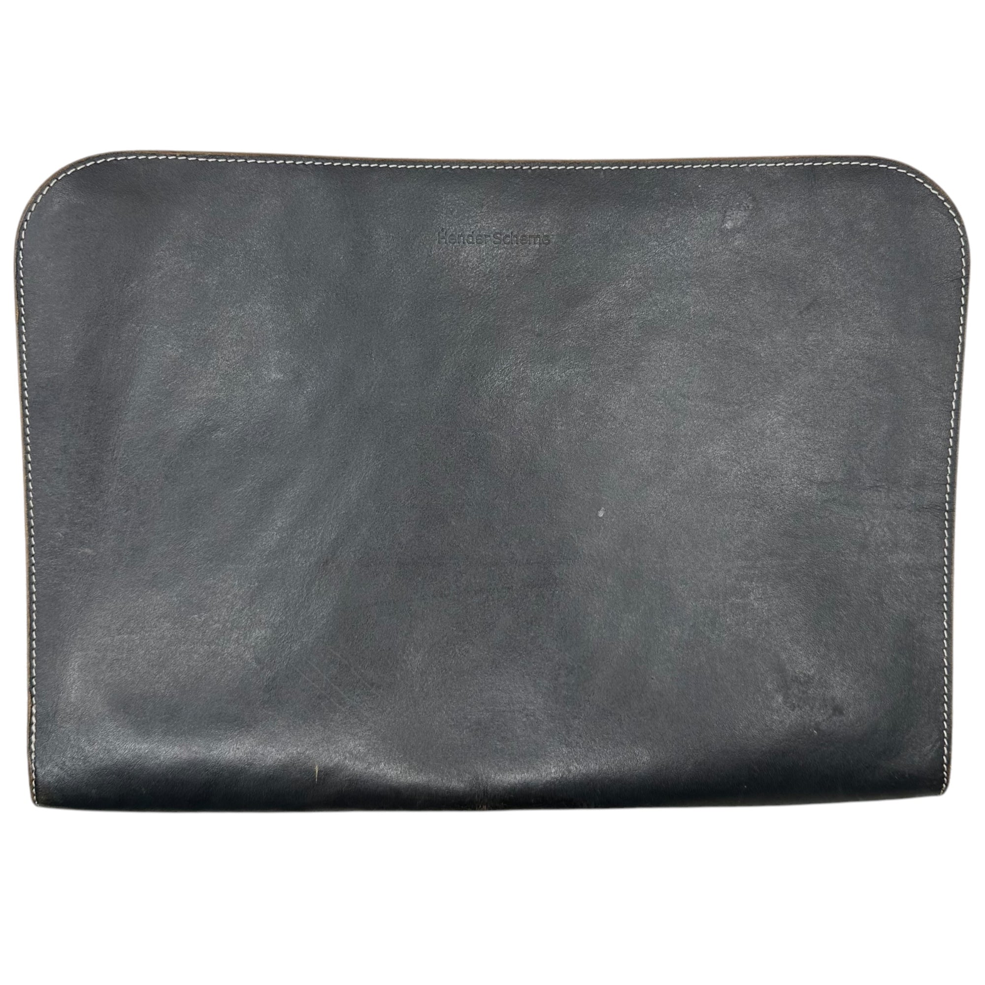 Hender Scheme(エンダースキーマ) Leather Clutch Bag PC Case レザー クラッチバッグ PCケース ダークネイビー