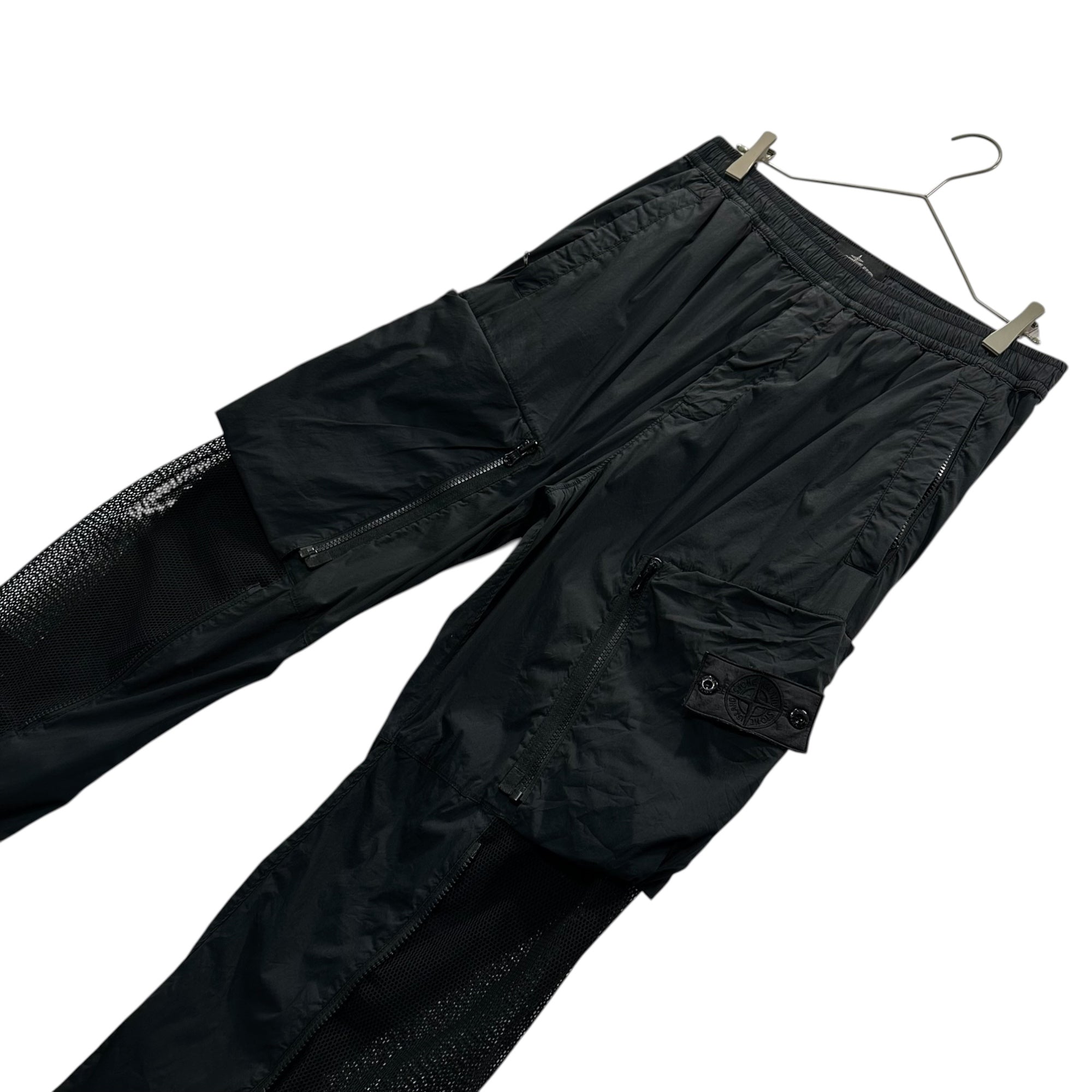 STONE ISLAND SHADOW PROJECT(ストーンアイランド シャドウプロジェクト) 20SS Convert Cargo Pants コンバット メッシュ カーゴ パンツ 721930206 48 ブラック