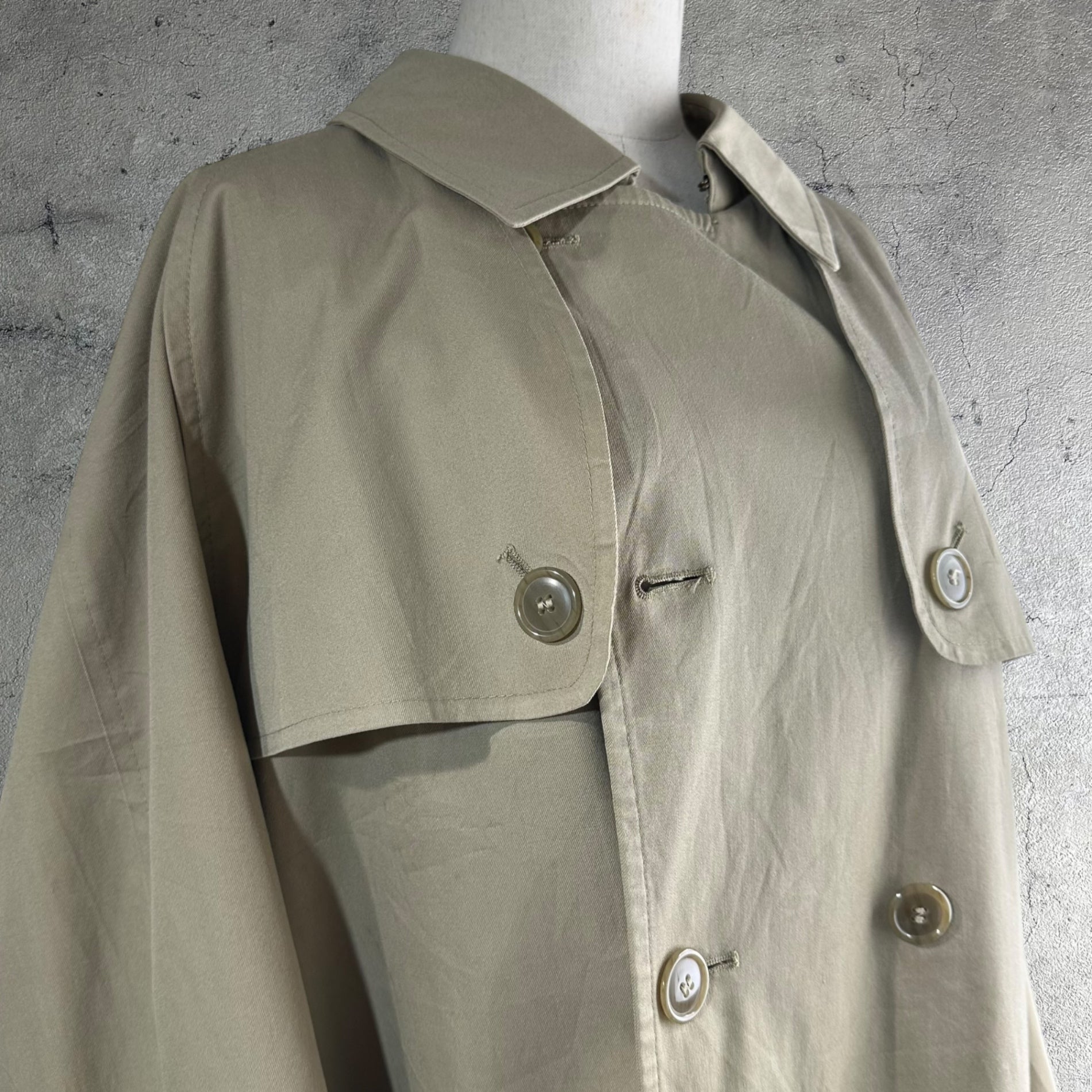 Misty Harbor(ミスティーハーバー) 70's USA made Vintage long trench coat USA製 ヴィンテージ ロング トレンチ コート 46 LONG(ML程度) ベージュ 推定70年代 古着