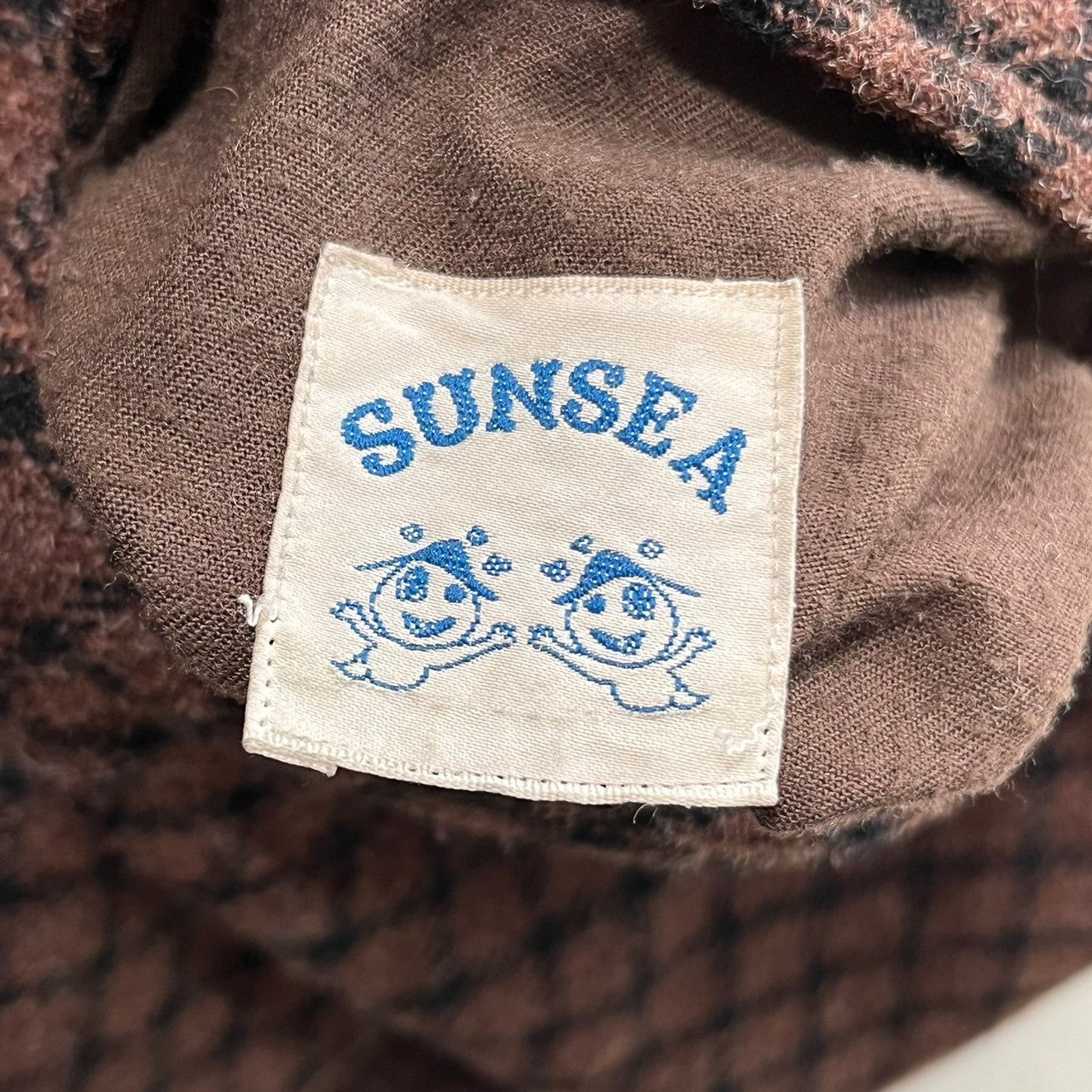 SUNSEA(サンシー) 17AW W-face check jedi coat ダブルフェイス チェック ジェダイ コート 表記無し(FREE) ブラウン×ブラック リバーシブル