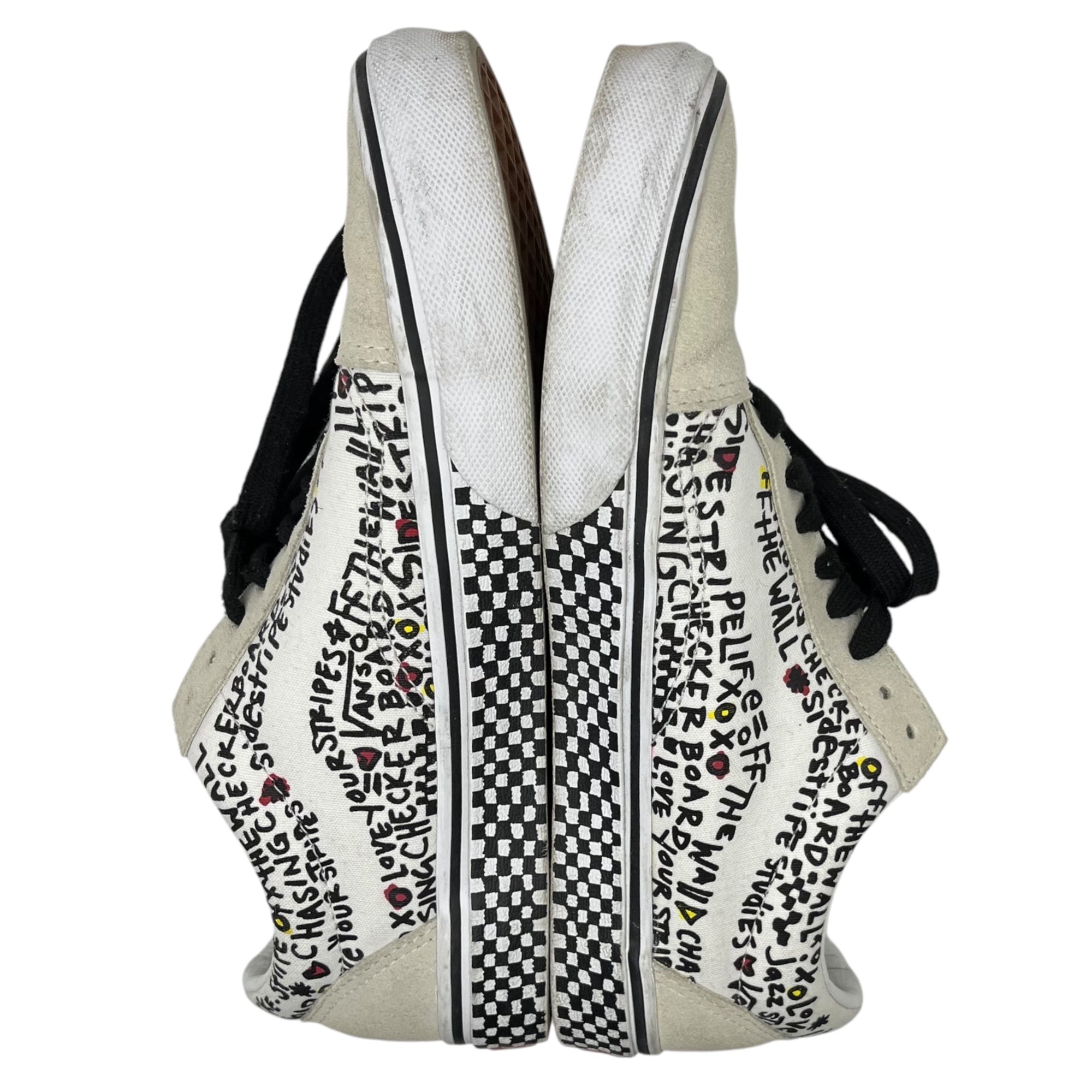 VANS(バンズ) OLD SKOOL DIY オールドスクール スニーカー 総柄 VN0A38G1U7B 26.0cm ホワイト×ブラック