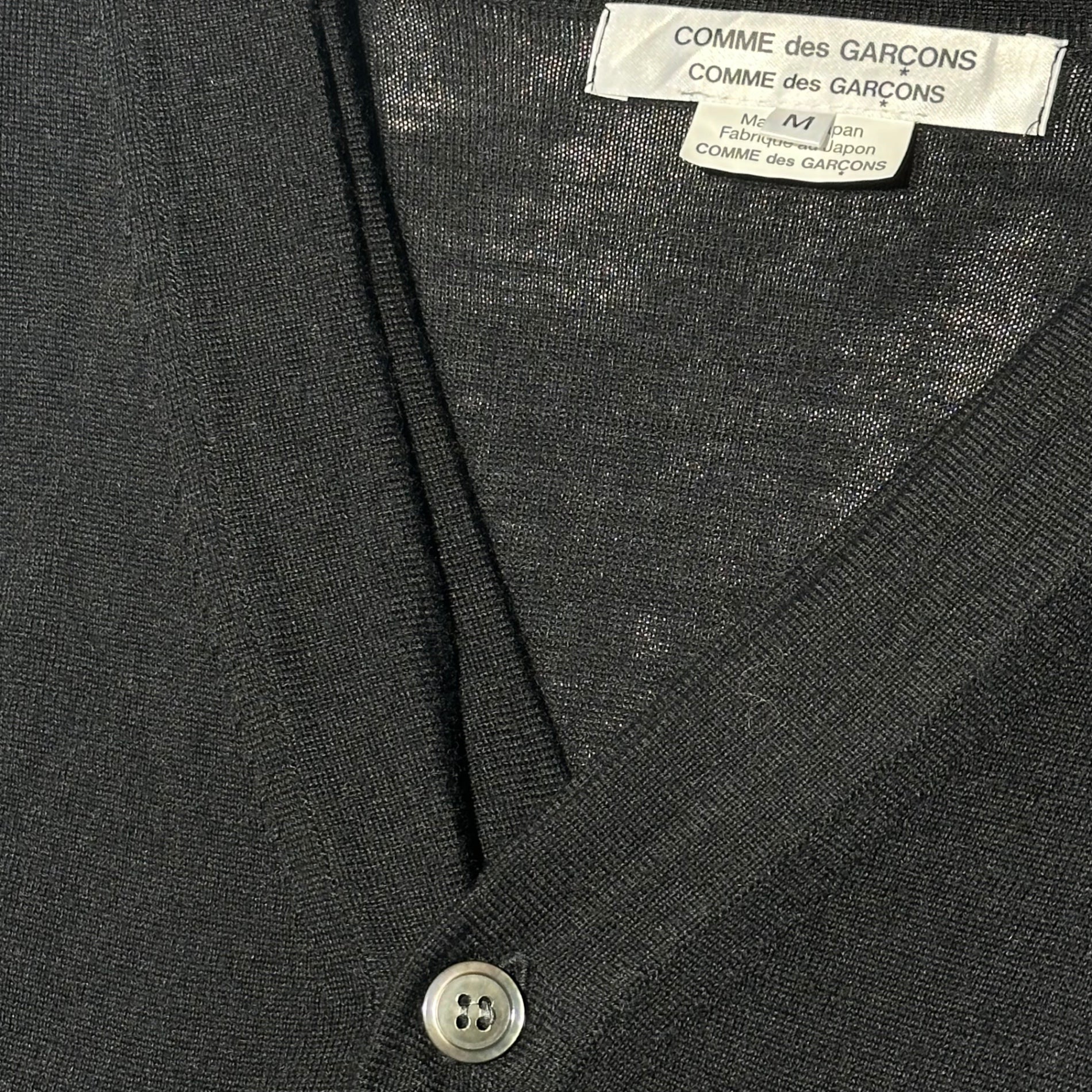 COMME des GARCONS COMME des GARCONS(コムデギャルソンコムデギャルソン) 20SS Double-Layered Cardigan ダブル レイヤード カーディガン RE-N003 M ブラック AD2019