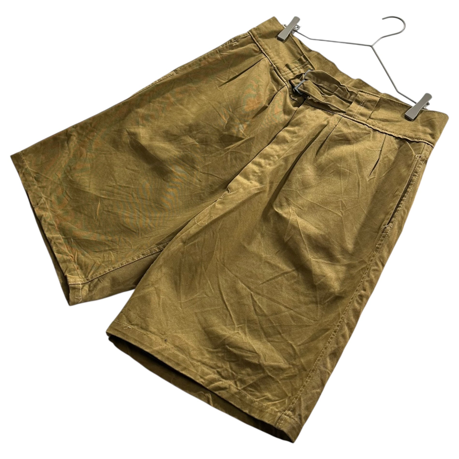 Italian military(イタリア軍) 1960's~1970's Gurkha shorts グルカ ショーツ 2(XL程度) カーキ 60年代~70年代 ヴィンテージ ハーフ ショート パンツ