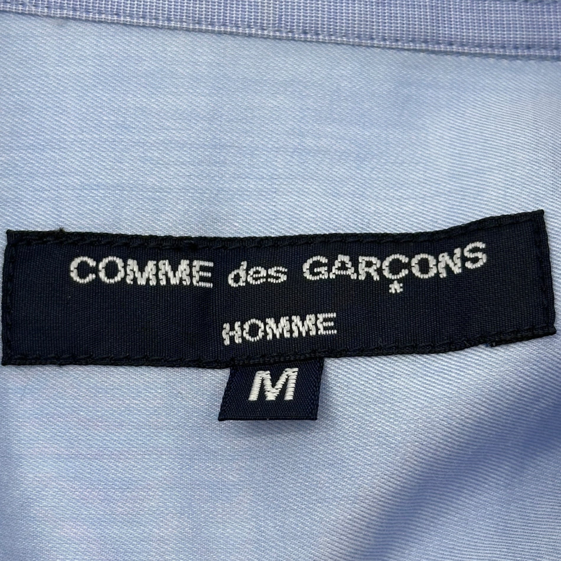 COMME des GARCONS HOMME(コムデギャルソンオム) 20AW Panel-Switch Cotton L/S Shirt パネル 切替 コットン 長袖 シャツ HF-B007 M ライトブルー AD2020