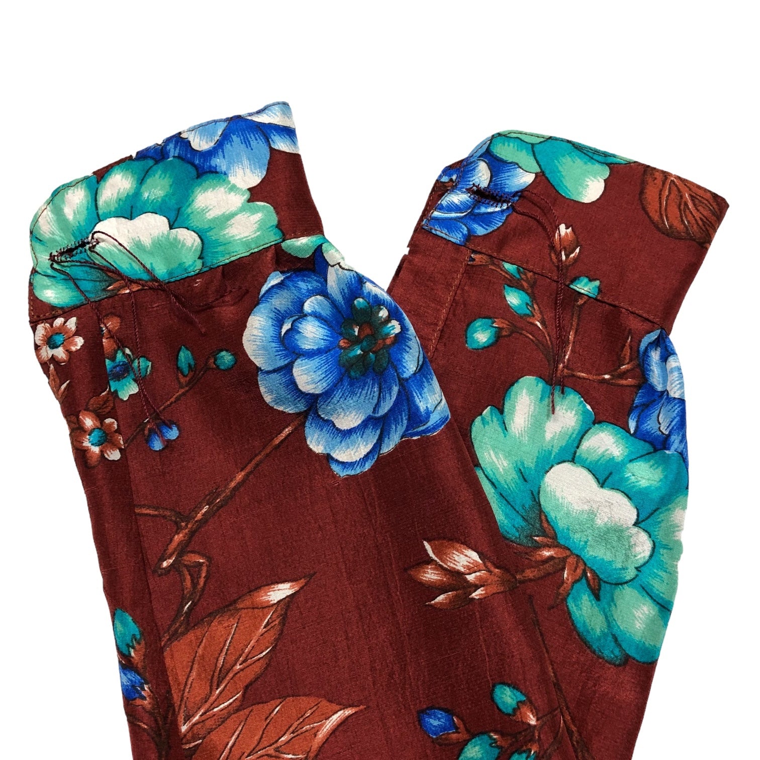 ARCHIVIO J.M.Ribot(アルキビオ J.M.リボット) FLOWER SILK SHIRT フラワー シルク シャツ 44(S程度) レッド ヴィンテージ シルク