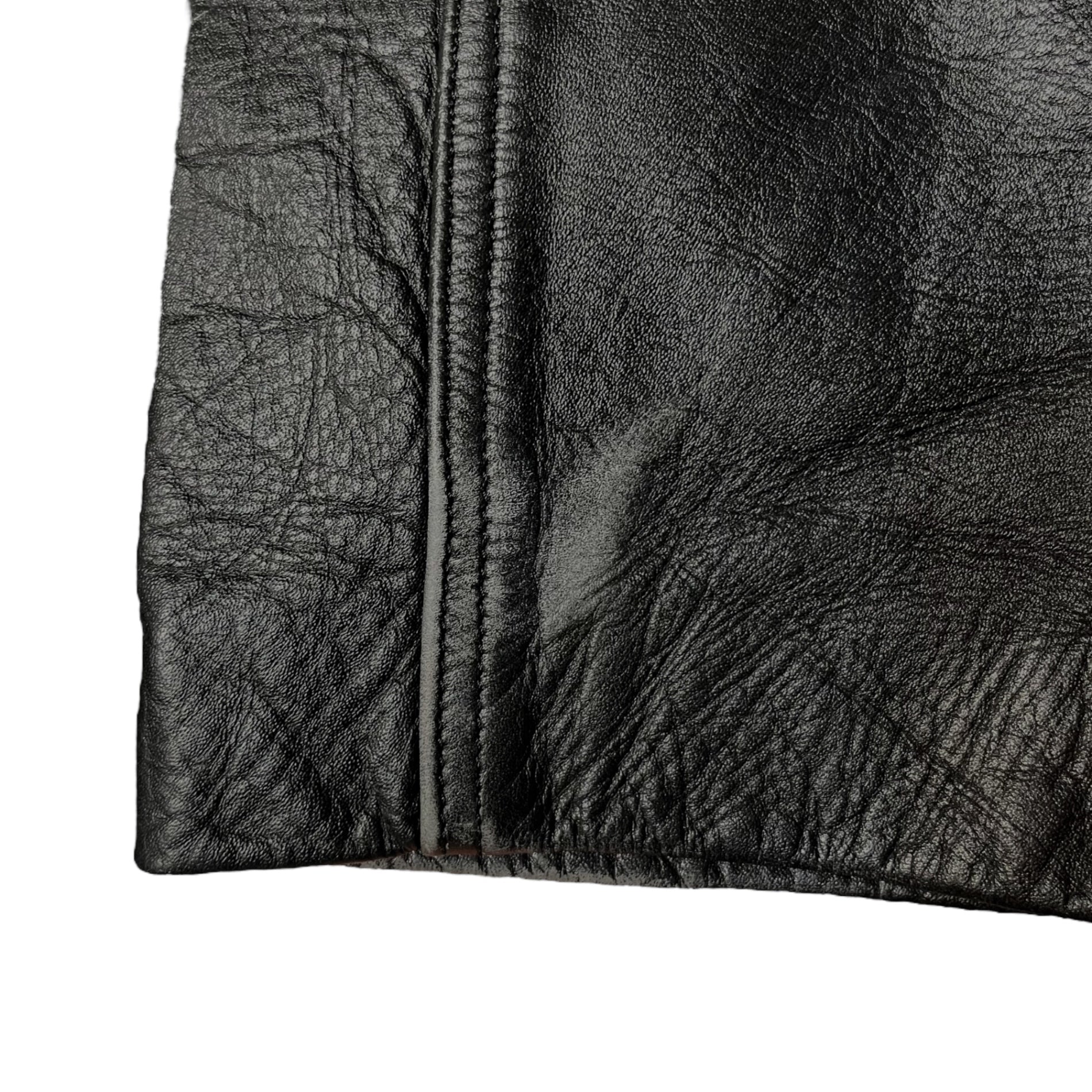 B.B.H.CLOTHING(ビービーエイチクロッシング) Straight cow leather pants ストレート カウレザー パンツ 31 ブラック 本革 牛革 バイカー