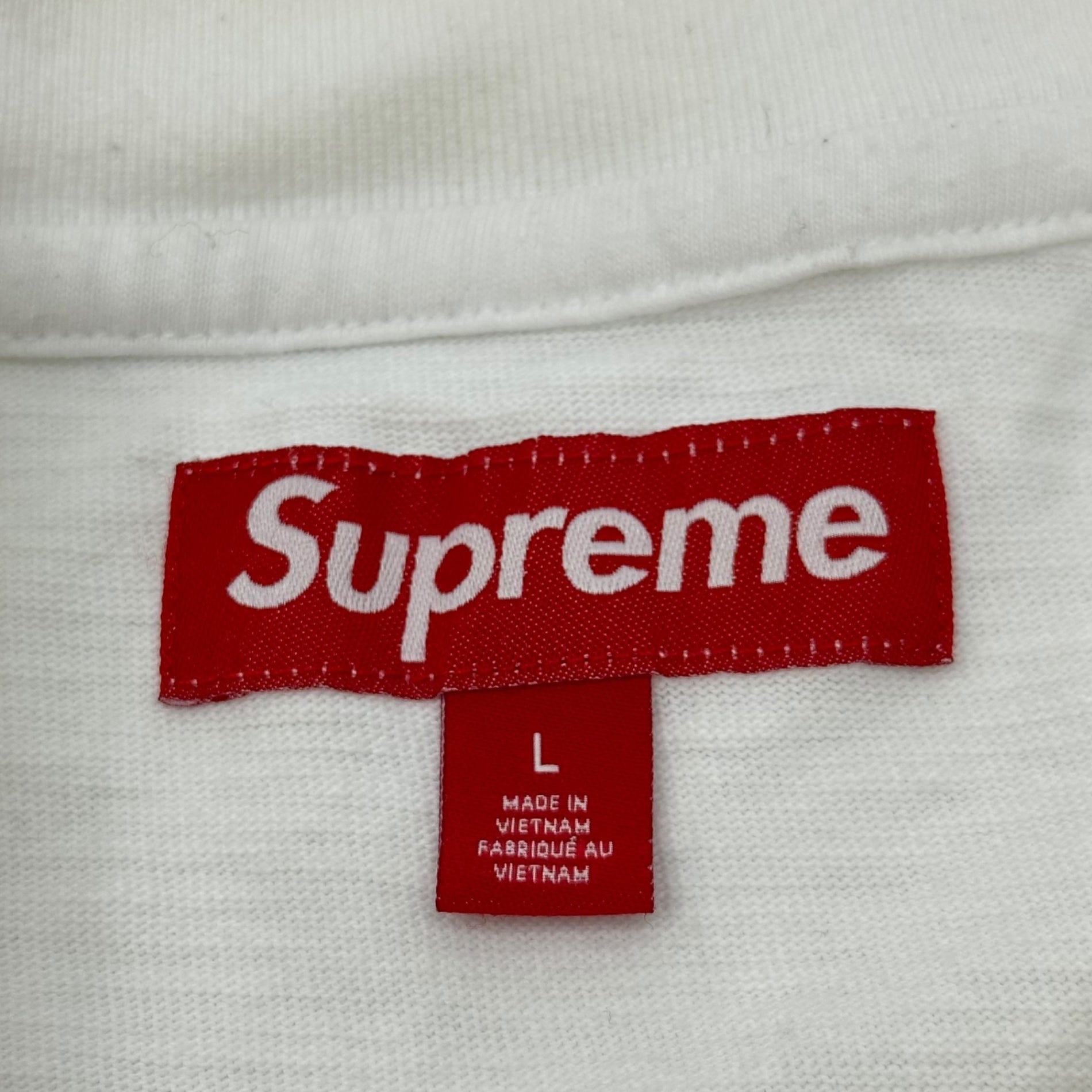 SUPREME(シュプリーム) S/S Pocket Tee 半袖 ロゴ ポケット Tシャツ L ホワイト