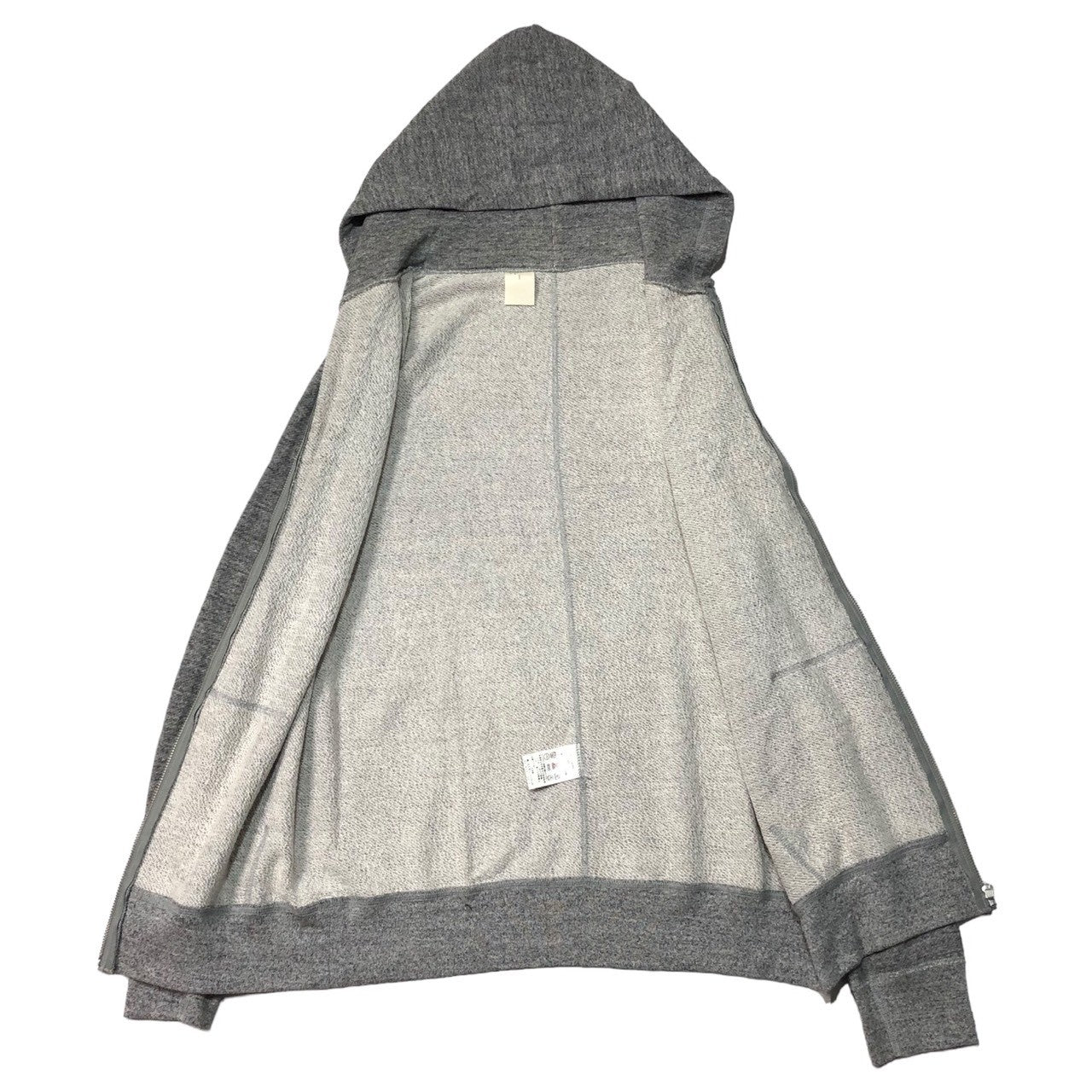 N.HOOLYWOOD(エヌハリウッド ミスターハリウッド) marbled zip hoodie 霜降り ジップ パーカー 定番品 SIZE 44(S) グレー