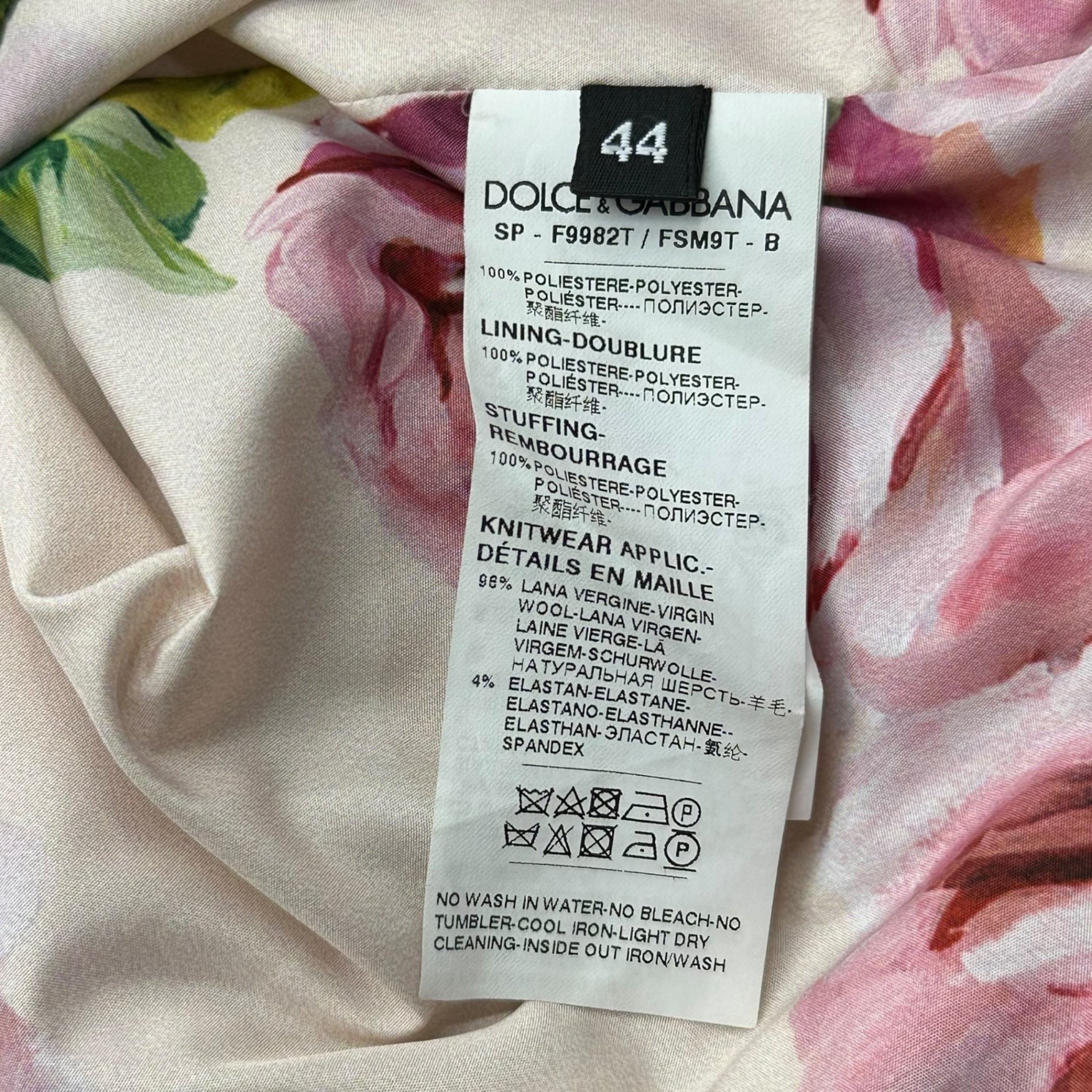 DOLCE&GABBANA(ドルチェ&ガッバーナドルガバ) Floral Print Bomber Jacket フローラル プリント ボンバー ジャケット F9982T FSM9T 44(XS程度) ピンク×グリーン ブルゾン