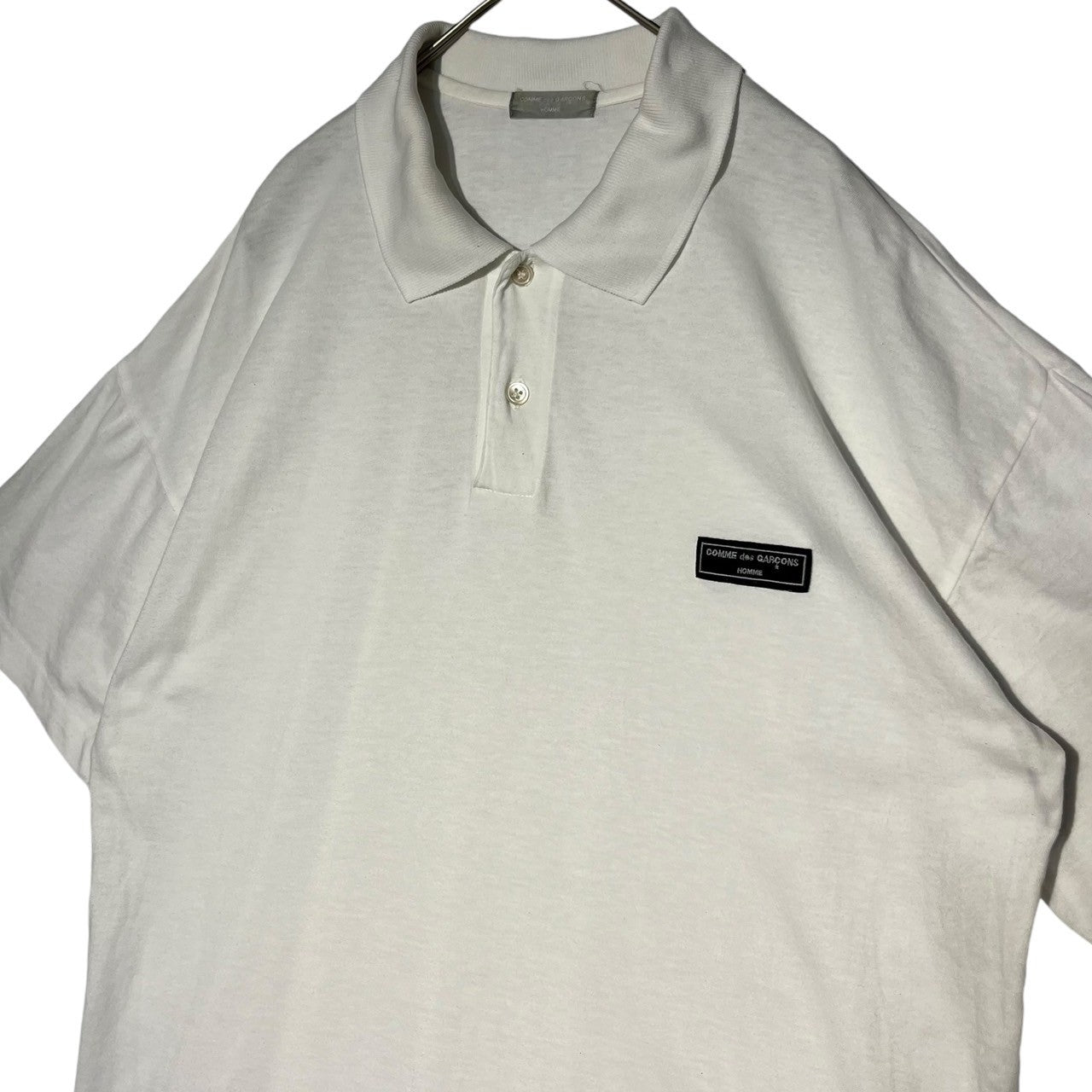 COMME des GARCONS HOMME DEUX×LACOSTE(コムデギャルソンオムドゥ×ラコステ) 11AW Logo print one point embroidery polo shirt ロゴ プリント ワンポイント 刺繍 ポロシャツ DH-T101 S ネイビー AD2011 コラボ
