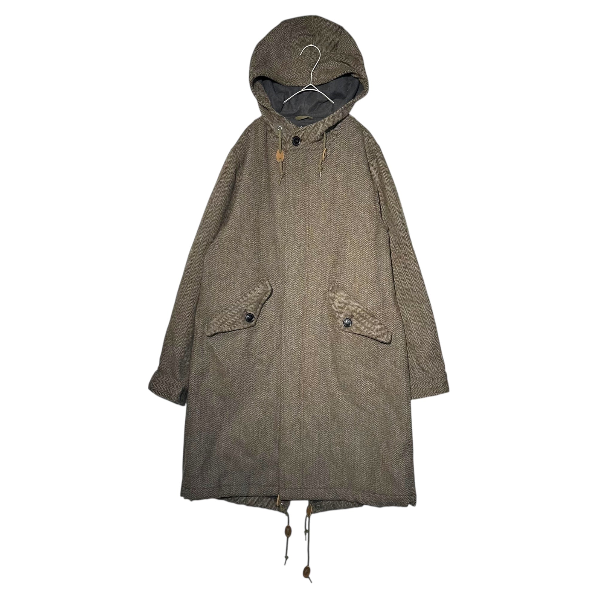 JOHNBULL(ジョンブル) Military-Style Hooded Coat ミリタリースタイル フーデッド コート モッズコート 12485W M ブラウン