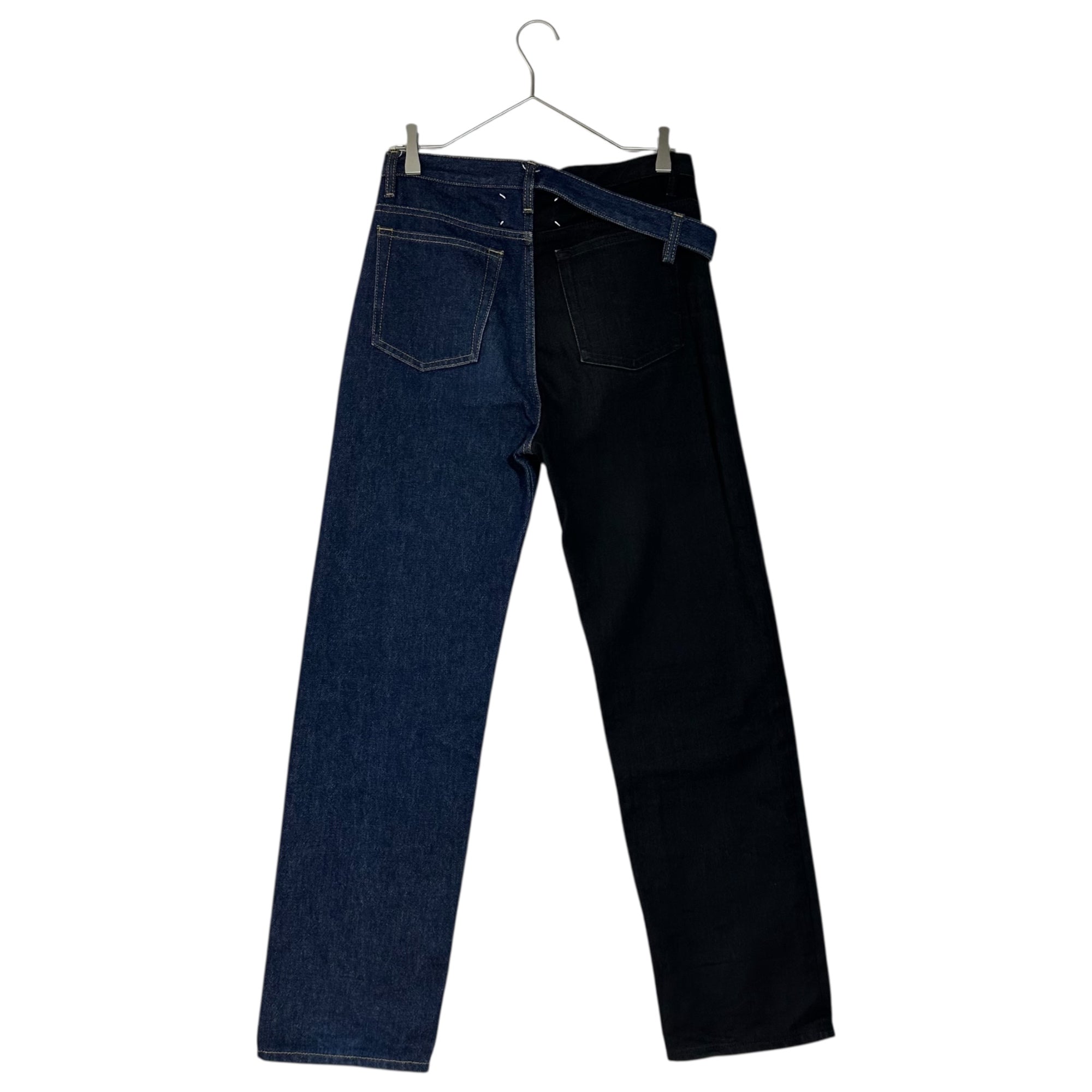 MAISON MARGIELA(メゾンマルジェラ) 19AW Two-Tone Straight Denim Pants バイカラー ストレート デニム パンツ S30LA0138 28 インディゴ×ブラック