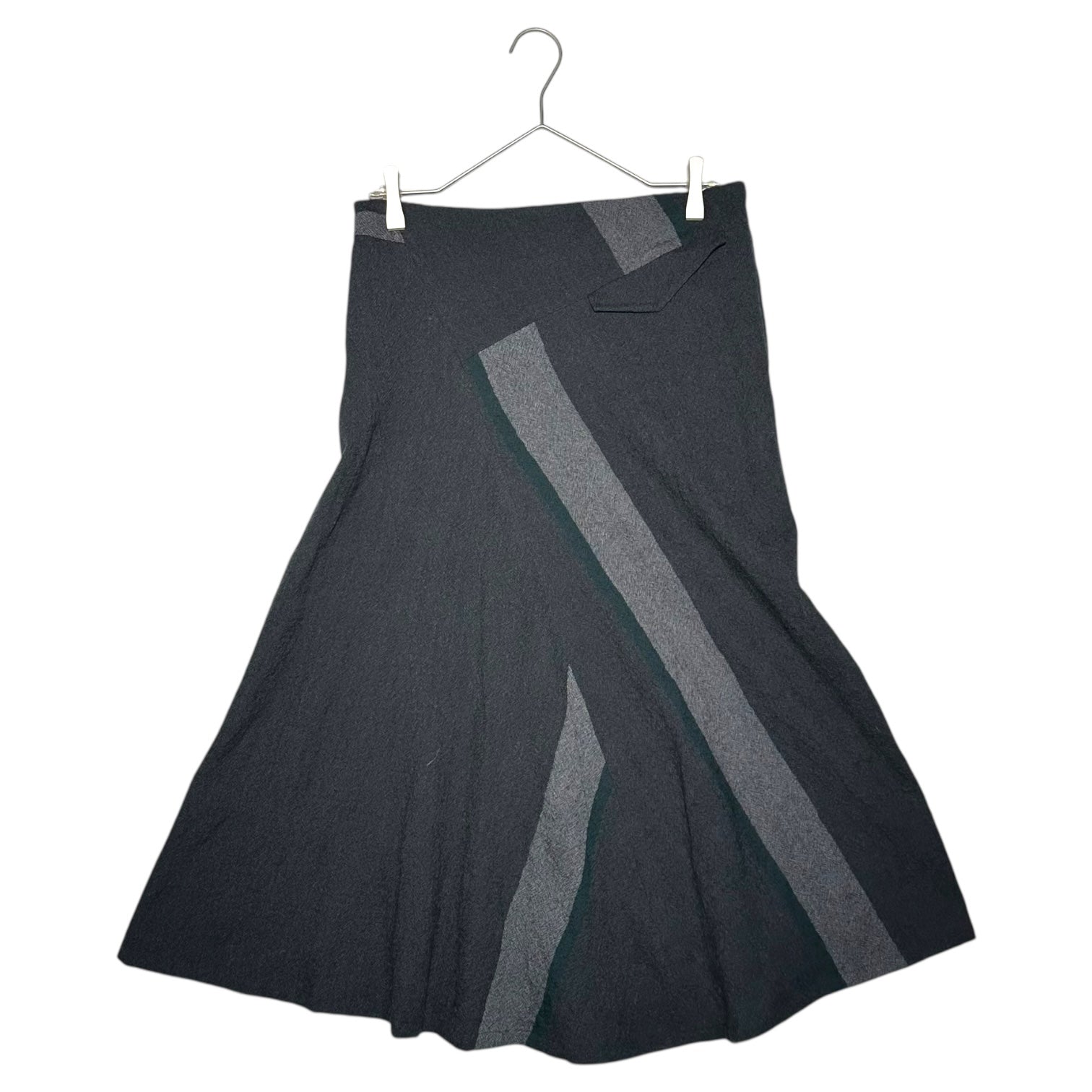 Y's(ワイズ) Asymmetrical flare wool long skirt アシンメトリー フレア ウール ロング スカート YS-S15-122 1 グレー