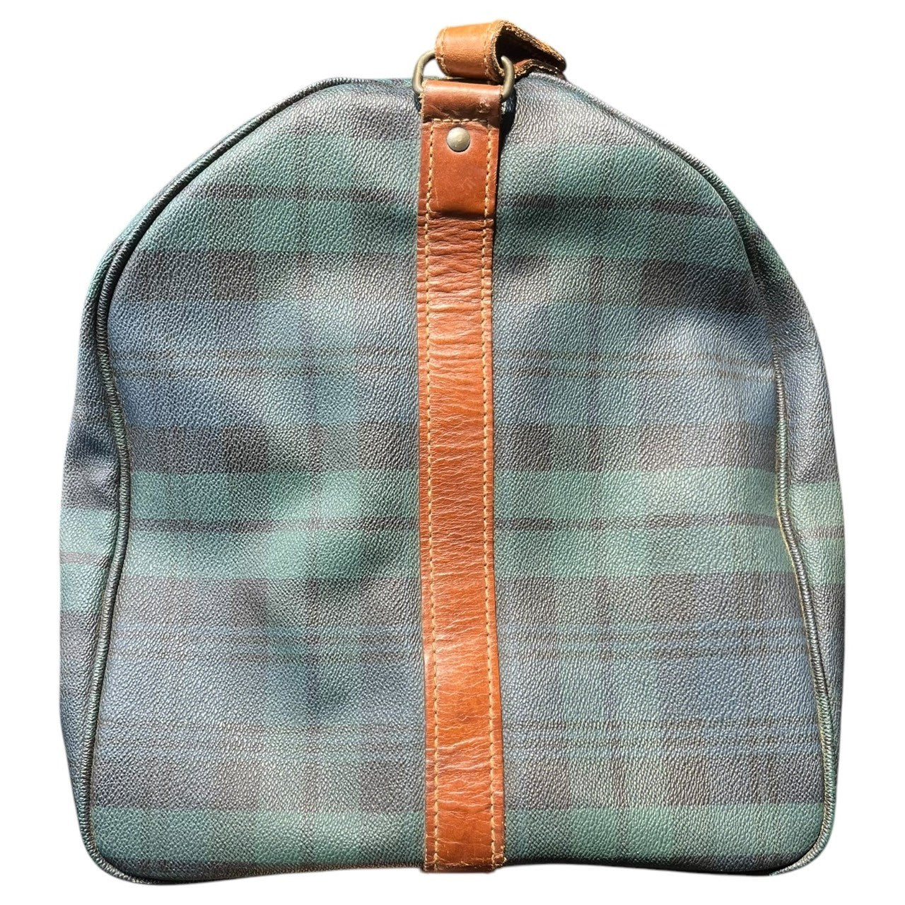 POLO RALPH LAUREN(ポロラルフローレン) 2WAY チェック ボストン バッグ グリーン×ネイビー 旅行