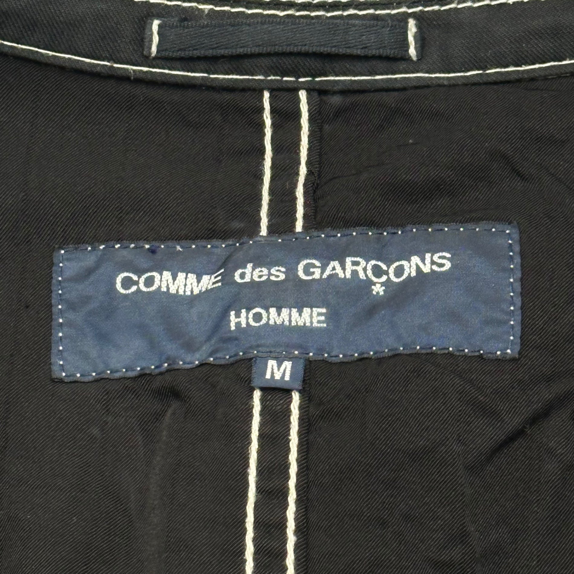 COMME des GARCONS HOMME(コムデギャルソンオム) 04SS Cotton 3B Coverall Jacket コットン 3ボタン カバーオール ジャケット HM-J005 M ブラック AD2003