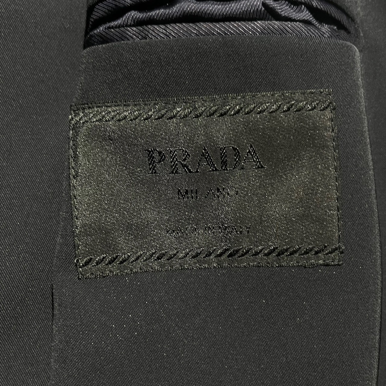 PRADA(プラダ) エルボーパッチ3Bジャケット 48(Lサイズ程度) ネイビー