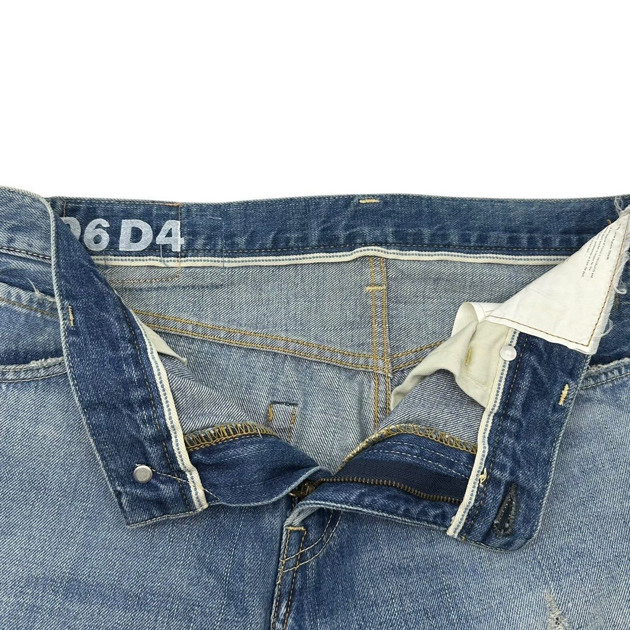 VISVIM(ビズビム/ヴィズヴィム) FLUXS Serge de nimes 06D4 ヴィンテージ 加工 デニム パンツ W36/L30 インディゴ スネークパッチ ダメージ リペア加工