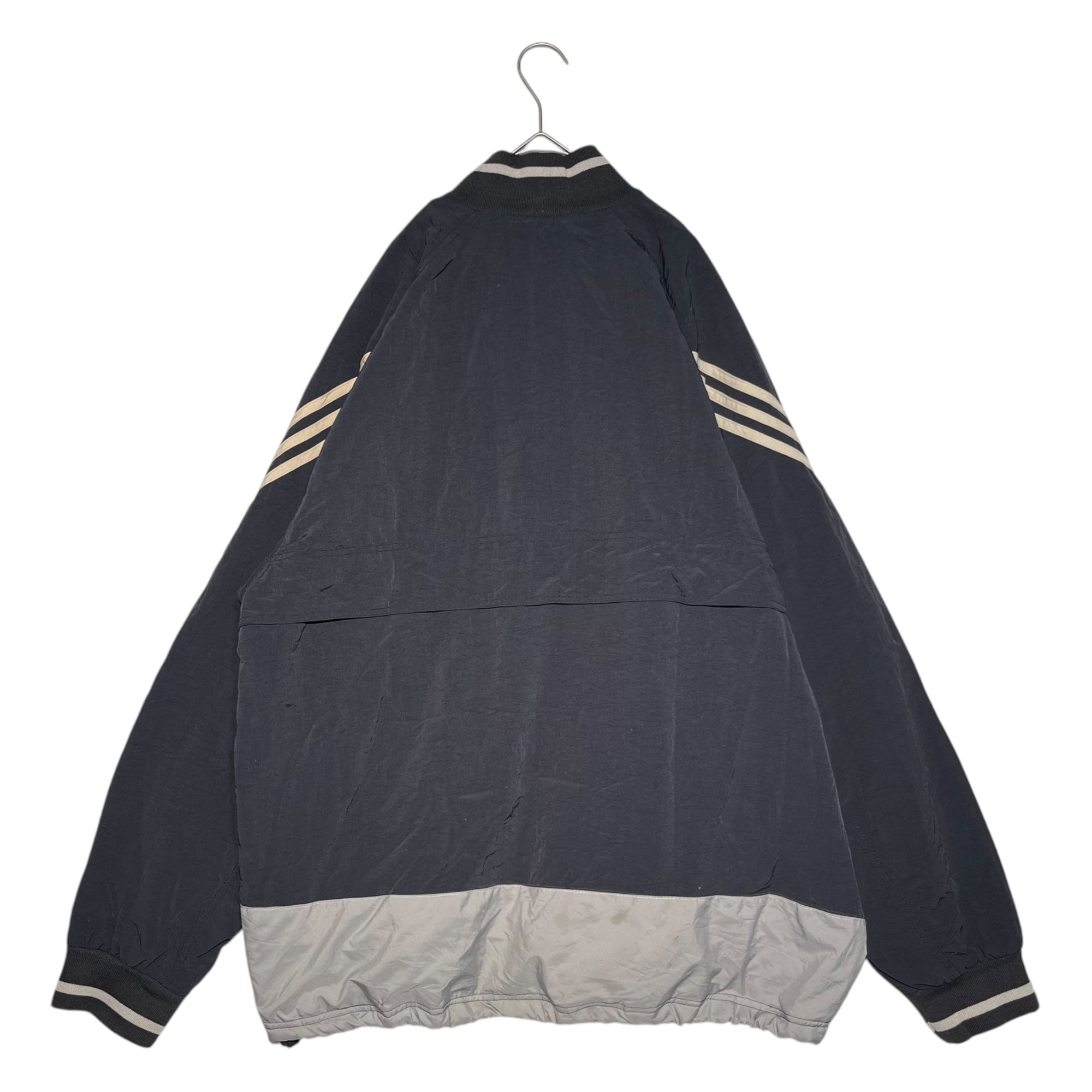 adidas(アディダス) 00's sleeve line nylon anorak pullover jacket 00's 袖ライン ナイロン アノラック プルオーバー ジャケット XXXXO ブラック×グレー