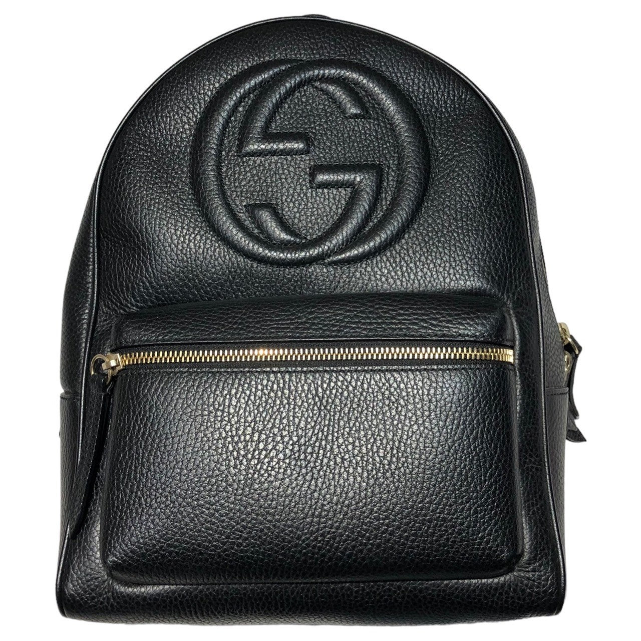 GUCCI(グッチ) Interlocking G leather daypack ソーホー インターロッキング G レザー デイパック 536192 ブラック リュック ロゴ