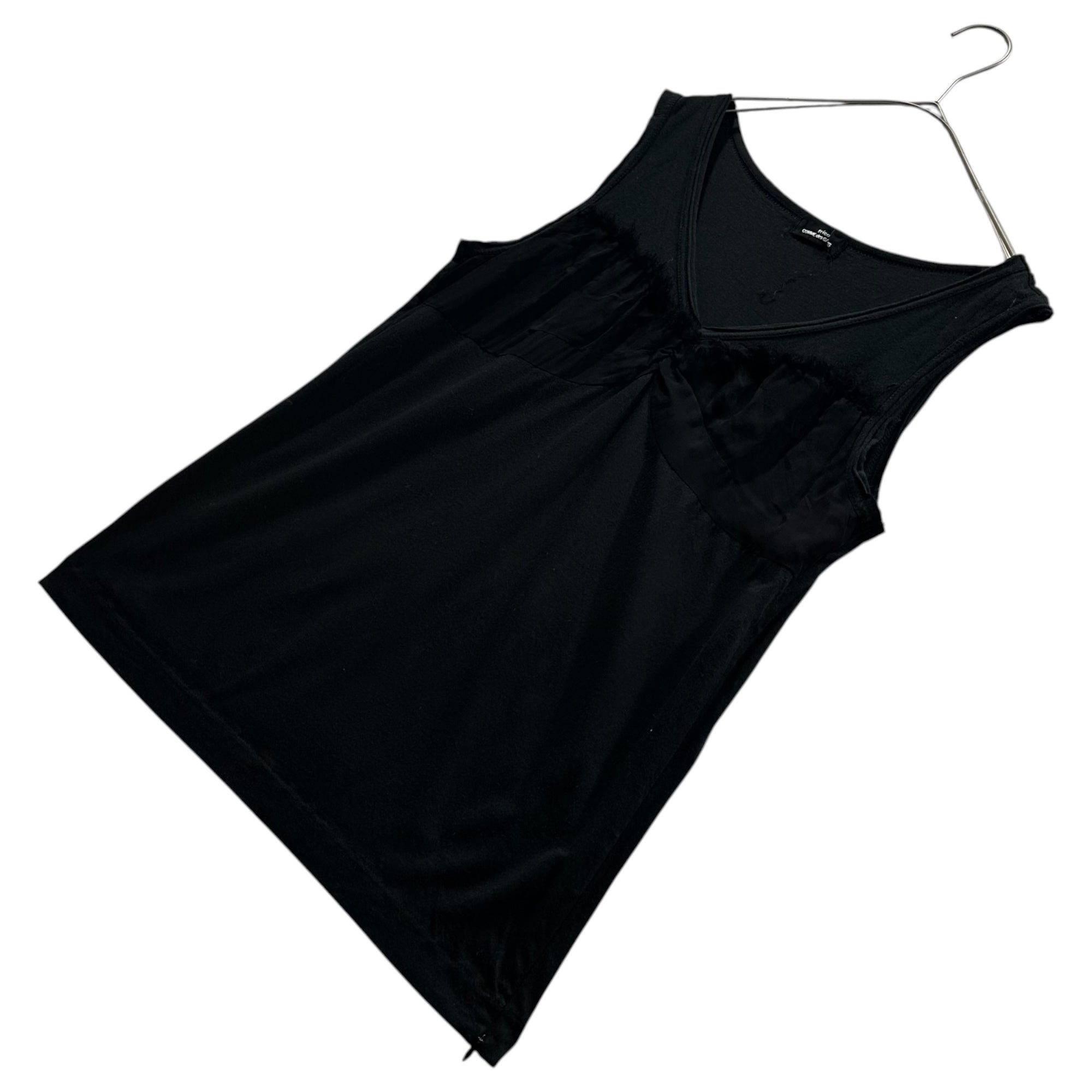 tricot COMME des GARCONS(トリココムデギャルソン) Sleeveless T-Shirt with Mixed-Fabric Panels 異素材切替 ノースリーブ カットソー ブラック