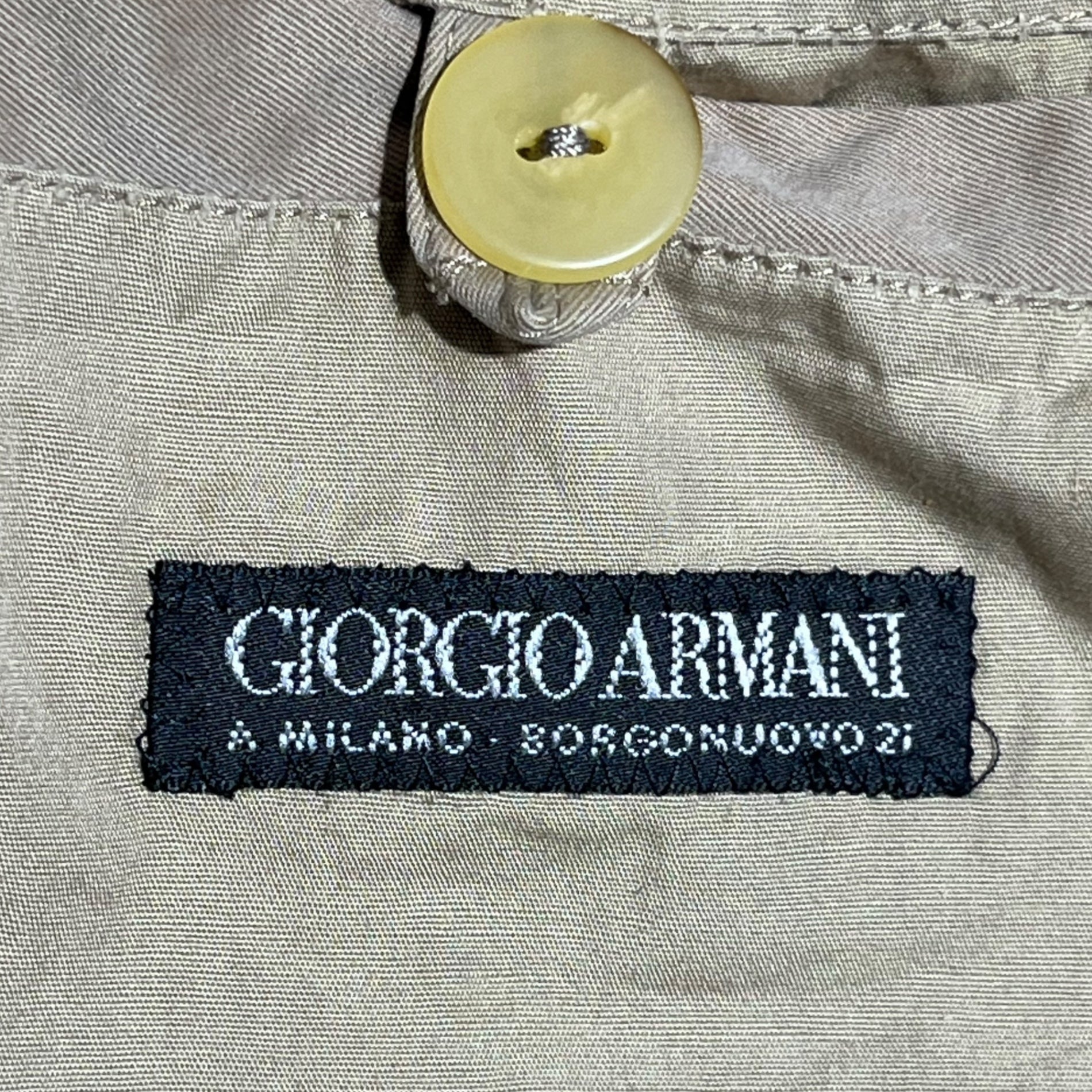 GIORGIO ARMANI(ジョルジオアルマーニ) 90's Archive 2 pocket blouson アーカイブ 2ポケット ブルゾン 52(XL程度) ベージュ 90年代 ヴィンテージ ジャケット