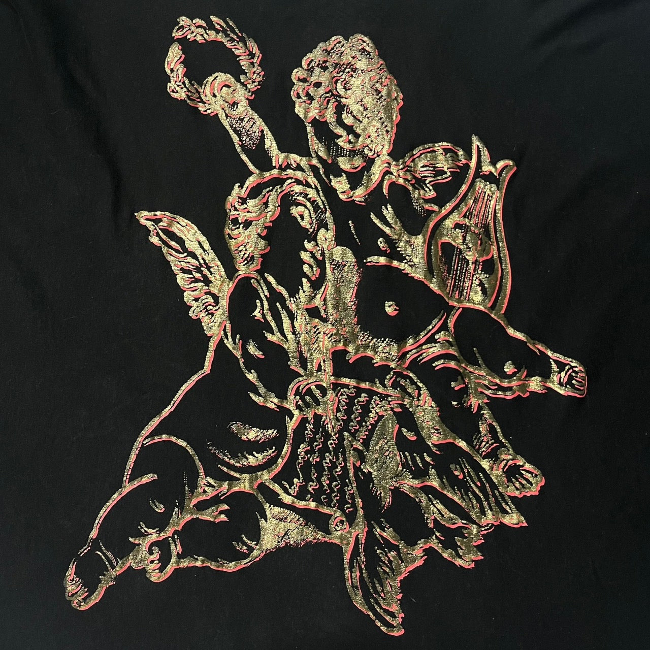 Vivienne Westwood(ヴィヴィアンウエストウッド) 90s Reprint model angel tunic エンジェル チュニック 天使 FREE ブラック×ゴールド 80年代アイテム復刻 90年製造