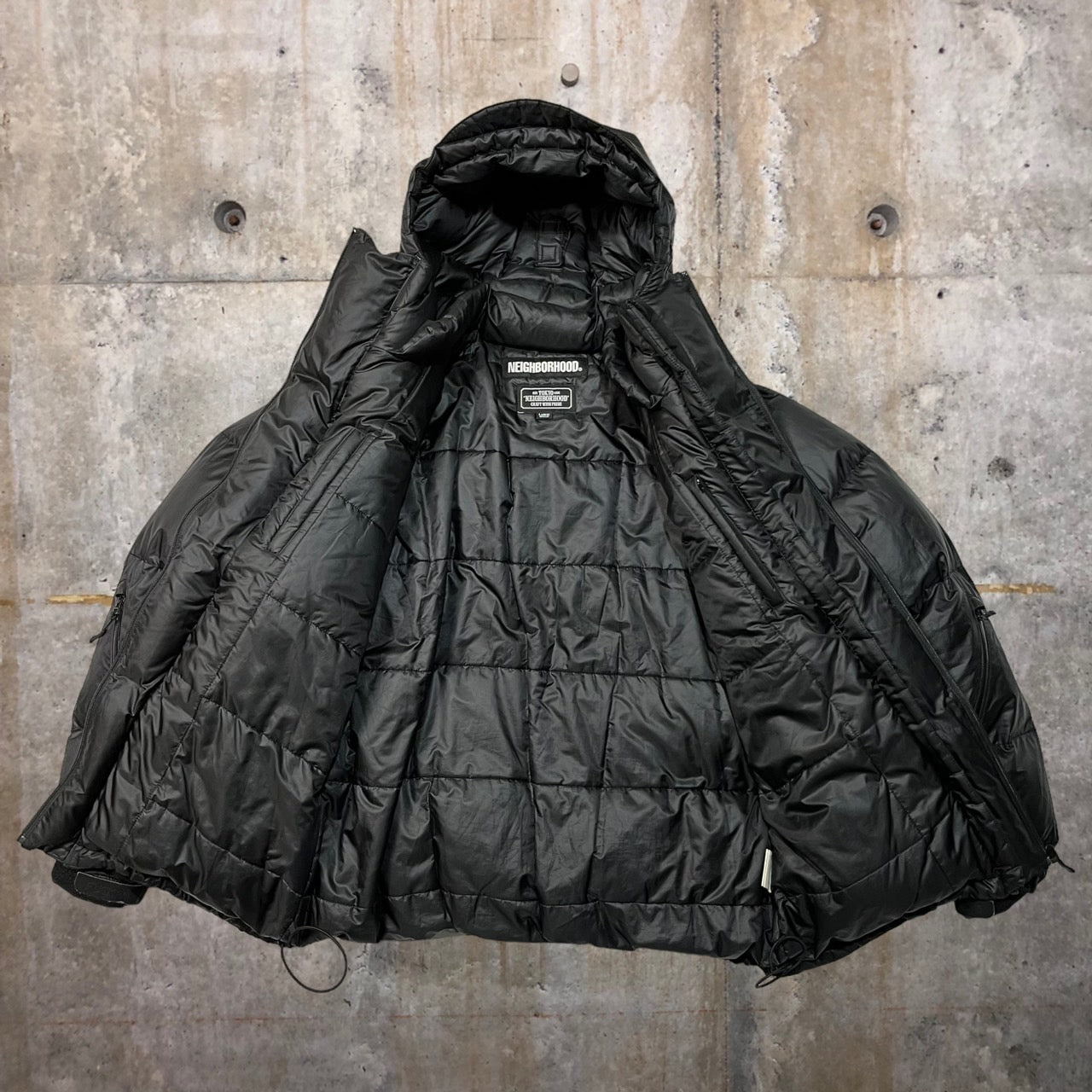 NEIGHBORHOOD(ネイバーフッド) DEJ DOWN/ロゴダウンジャケット 182TSNH-JKM06 L ブラック