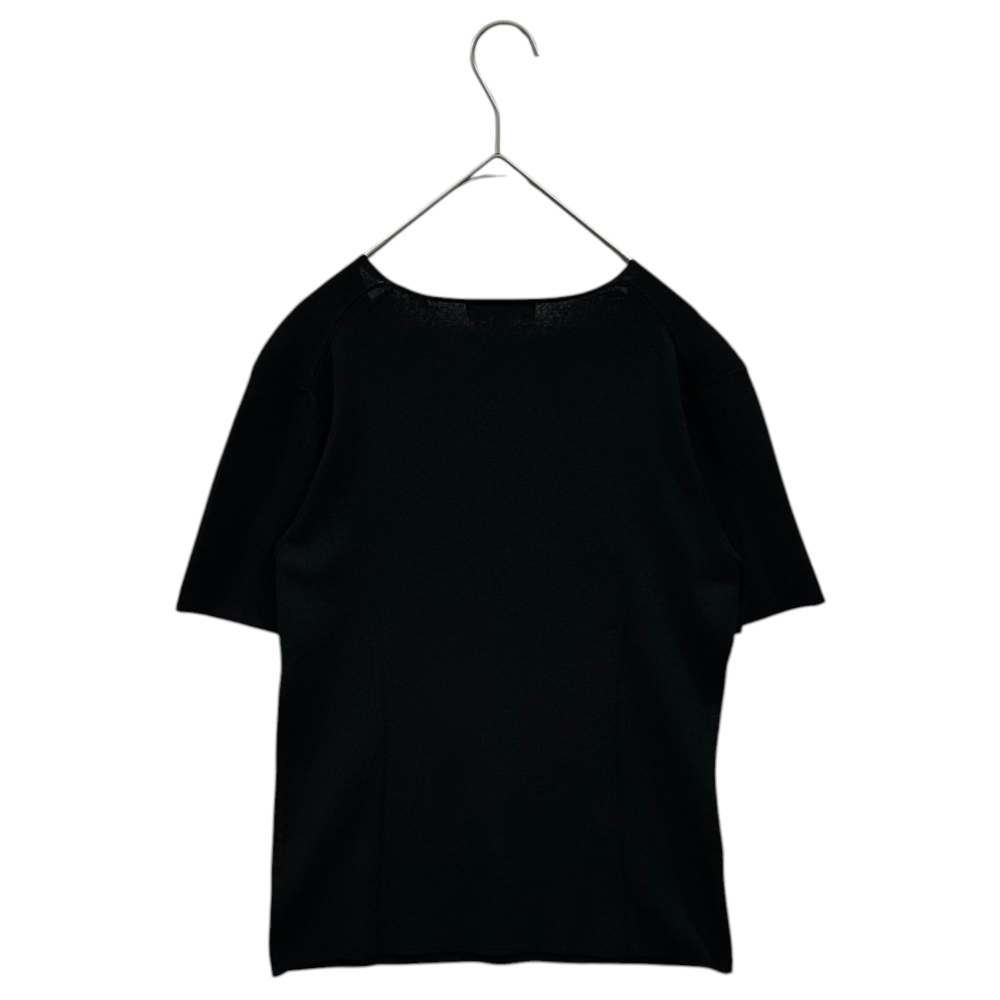 BURBERRY LONDON(バーバリーロンドン) V-Neck Rayon Knit Top Vネック レーヨン ニット カットソー FBA21-430 2(M程度) ブラック