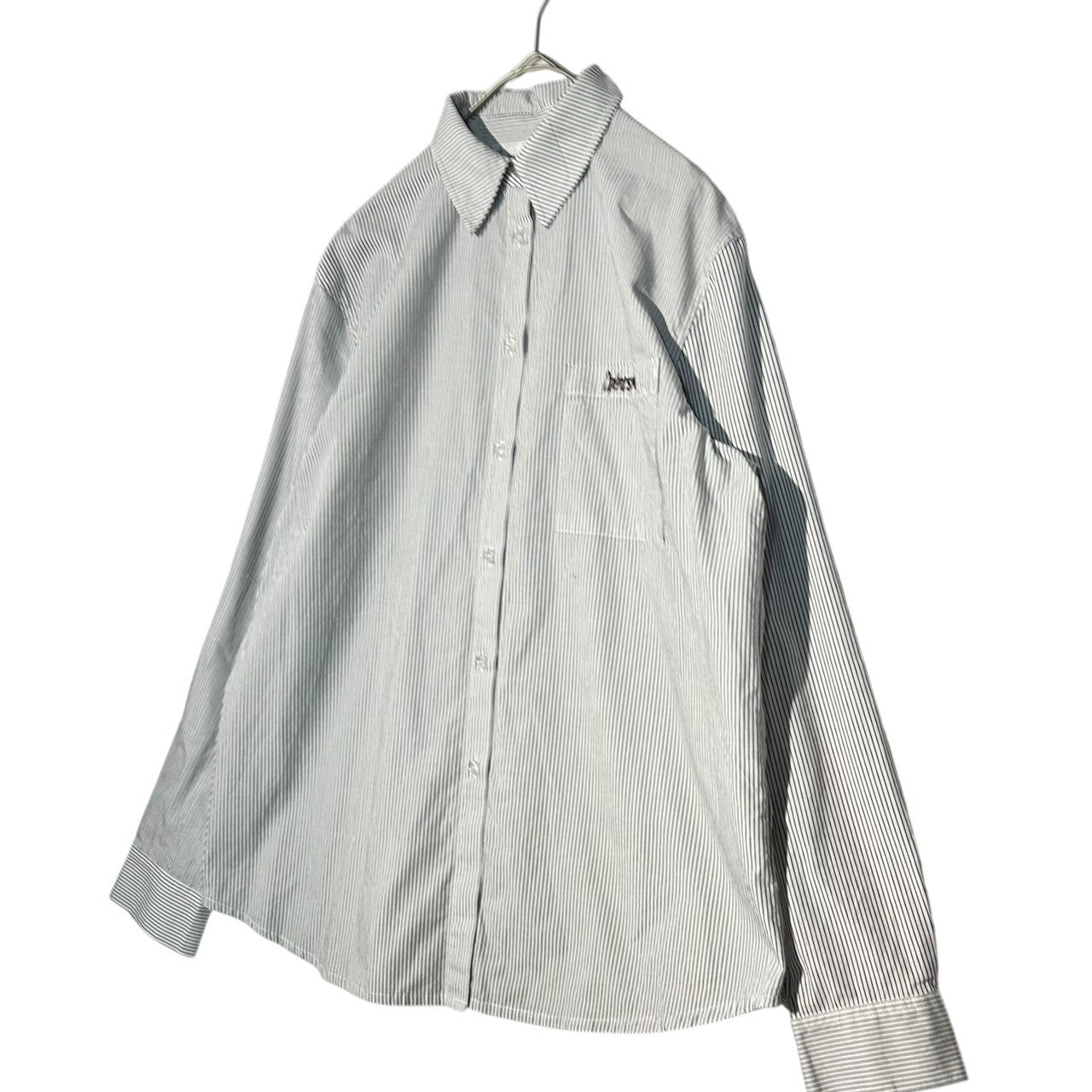 OperaSPORT(オペラスポーツ) Striped Chest Logo Long Sleeve Shirt Blouse ストライプ 胸ロゴ 長袖 シャツ ブラウス 1679-343-3287 S ホワイト ユナイテッドアローズ等取扱