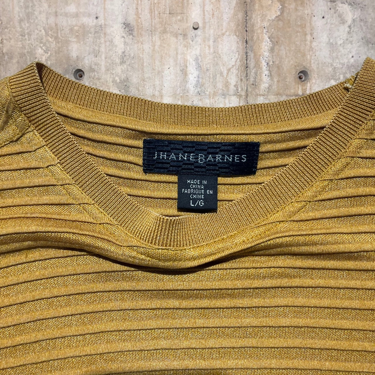 VINTAGE(ヴィンテージ) 90's S/Sプリーツシルクプルオーバー/Tシャツ L イエロー