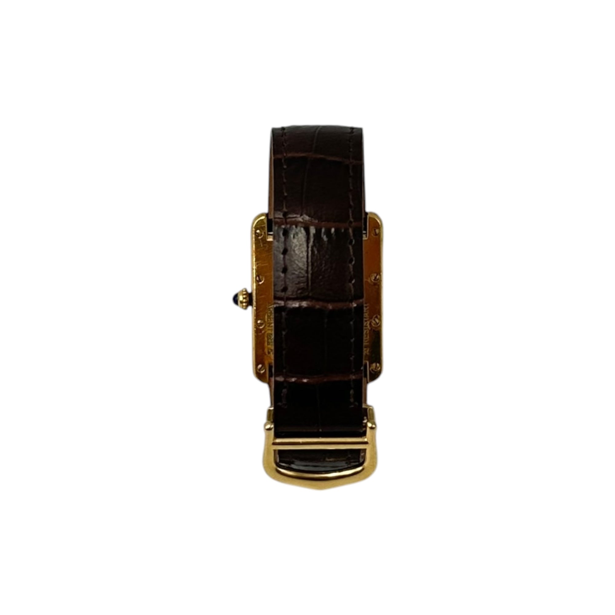 Cartier(カルティエ) 2001's~2002's Must Tank GM Ivory Roman Dial マストタンク クオーツ 腕時計 Ref. 2413 GM(XL) ゴールド 稀少サイズ メンズ着用可 クオーツ