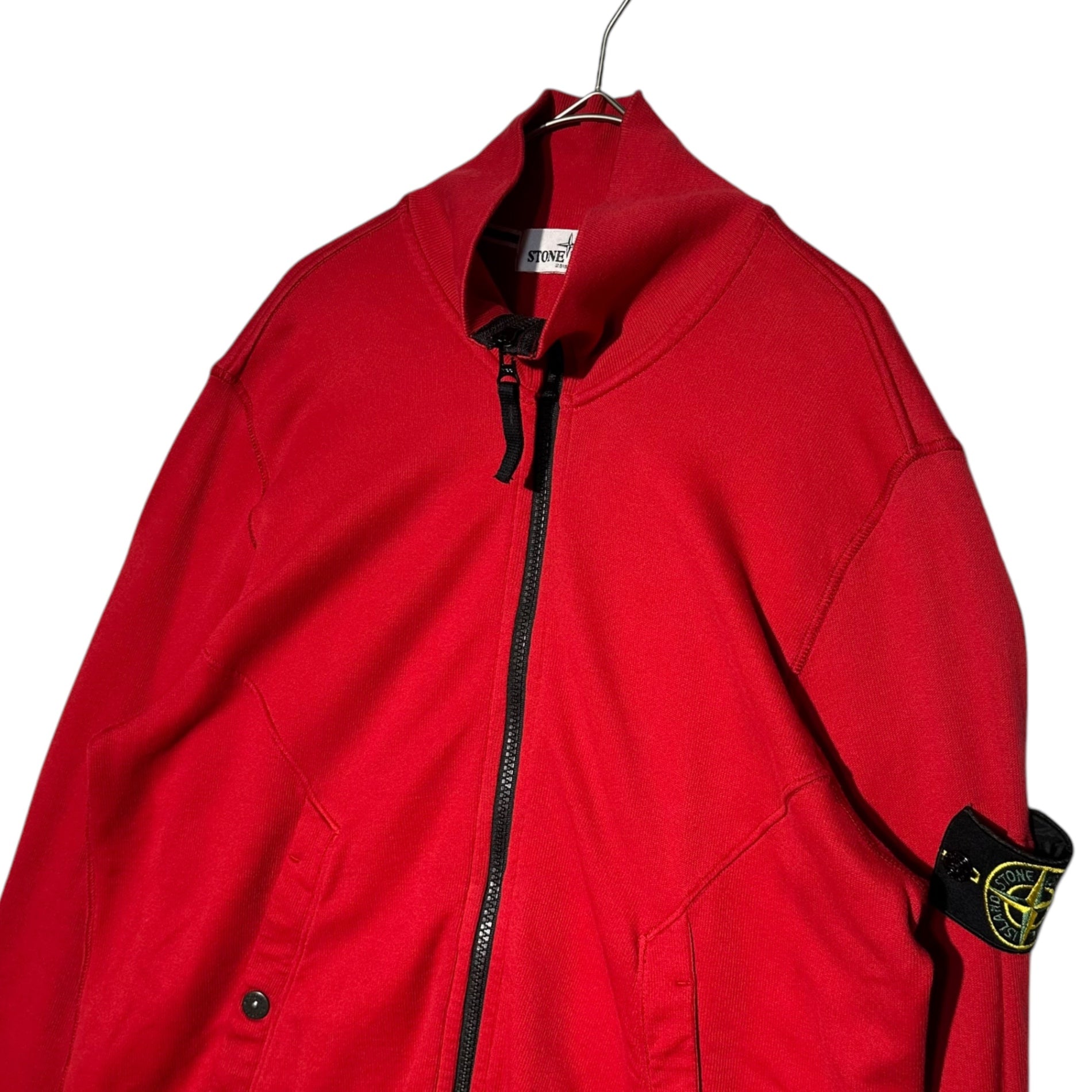 STONE ISLAND(ストーンアイランド) 12SS Zip-up high neck sweatshirt cardigan ジップアップ ハイネック スウェットカーディガン 561563256 L レッド